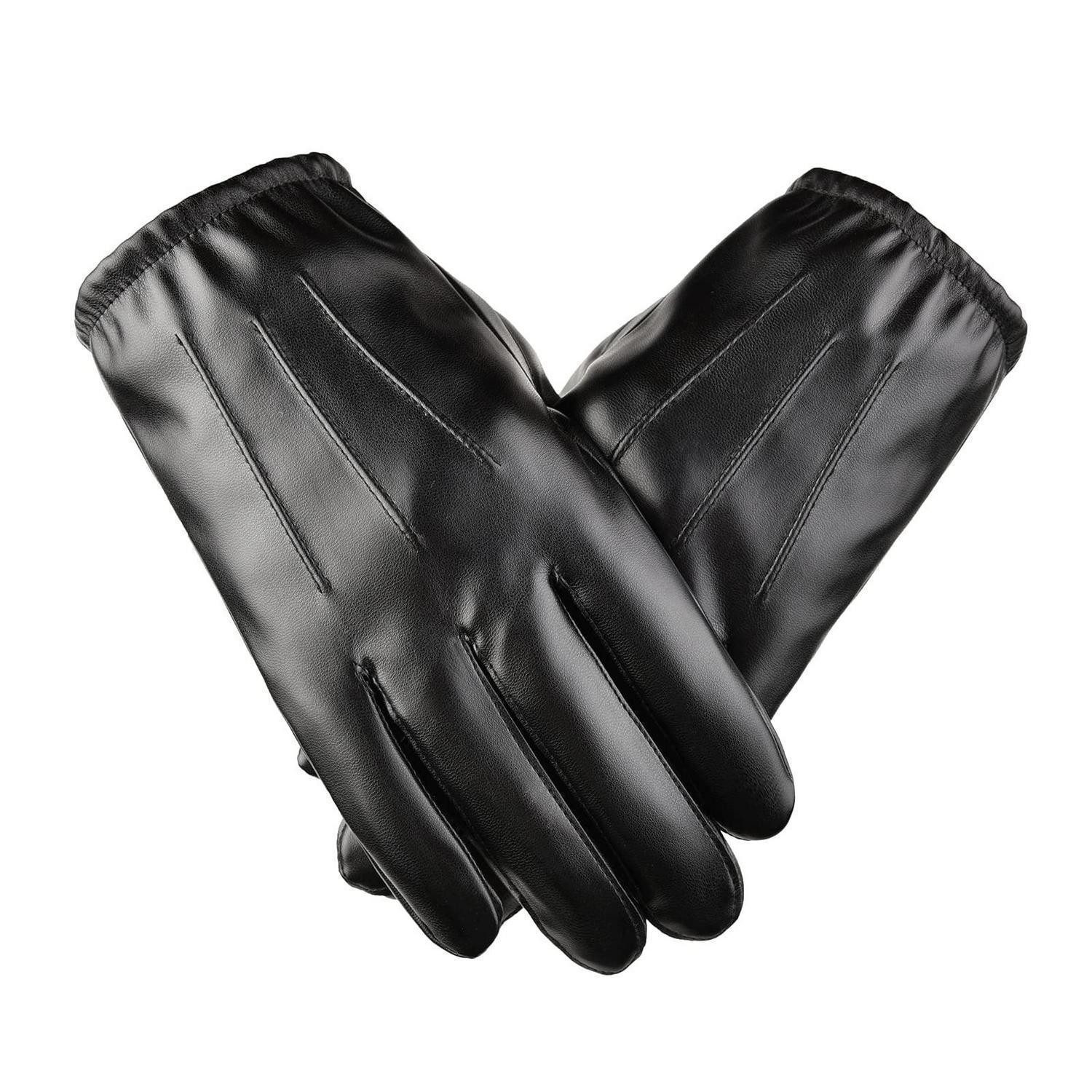 LuxusKollektion Lederhandschuhe Handschuhe Damen Herren Winter Touchscreen warm in Lederoptik dick (1-St)
