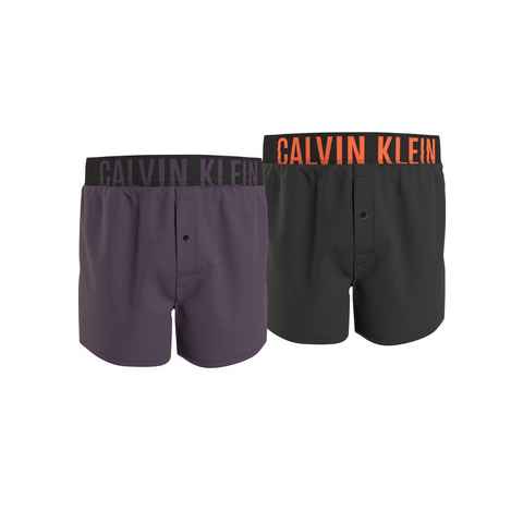 Calvin Klein Underwear Boxer BOXER SLIM 2PK (Packung, 2er-Pack) mit Logo-Elastikbund