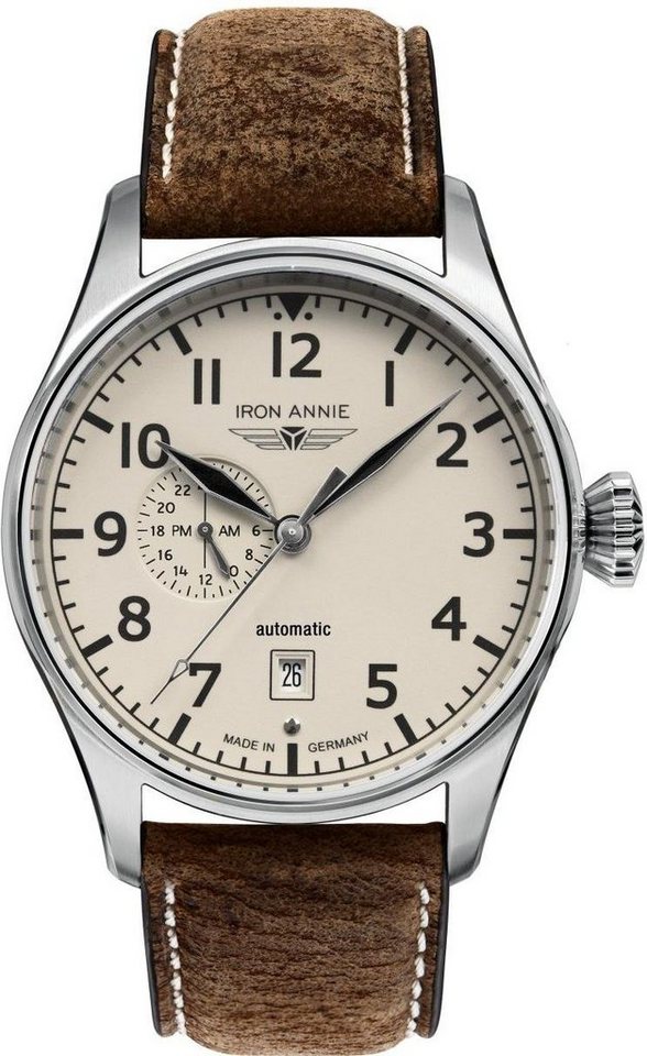 IRON ANNIE Automatikuhr Flight Control, 24 Std. Anzeige, Superluminova,  5168-3