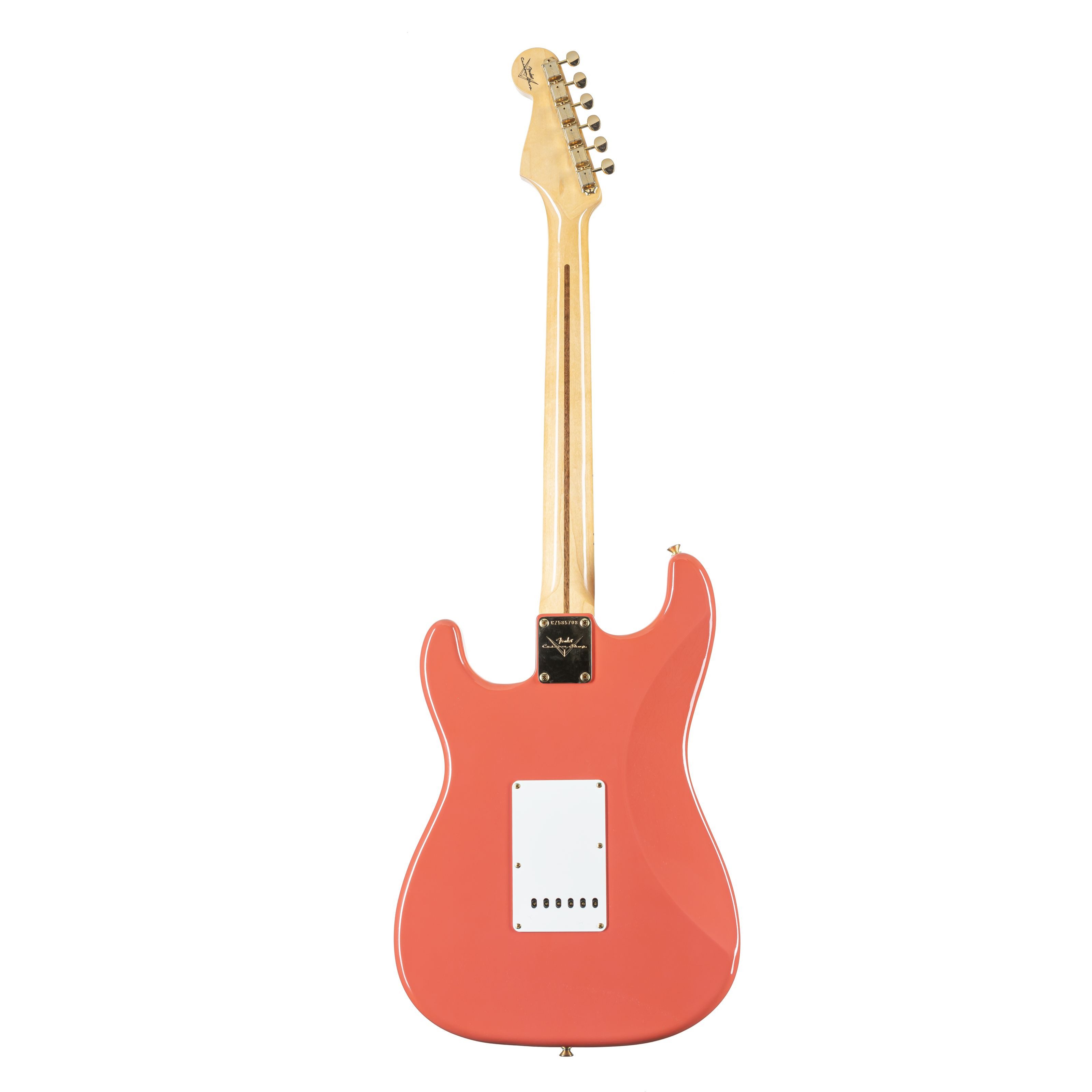 Fender E-Gitarre, E-Gitarren, Premium-Instrumente, 1955 Stratocaster DLX Closet Classic Faded Aged Fiesta Red - Custom