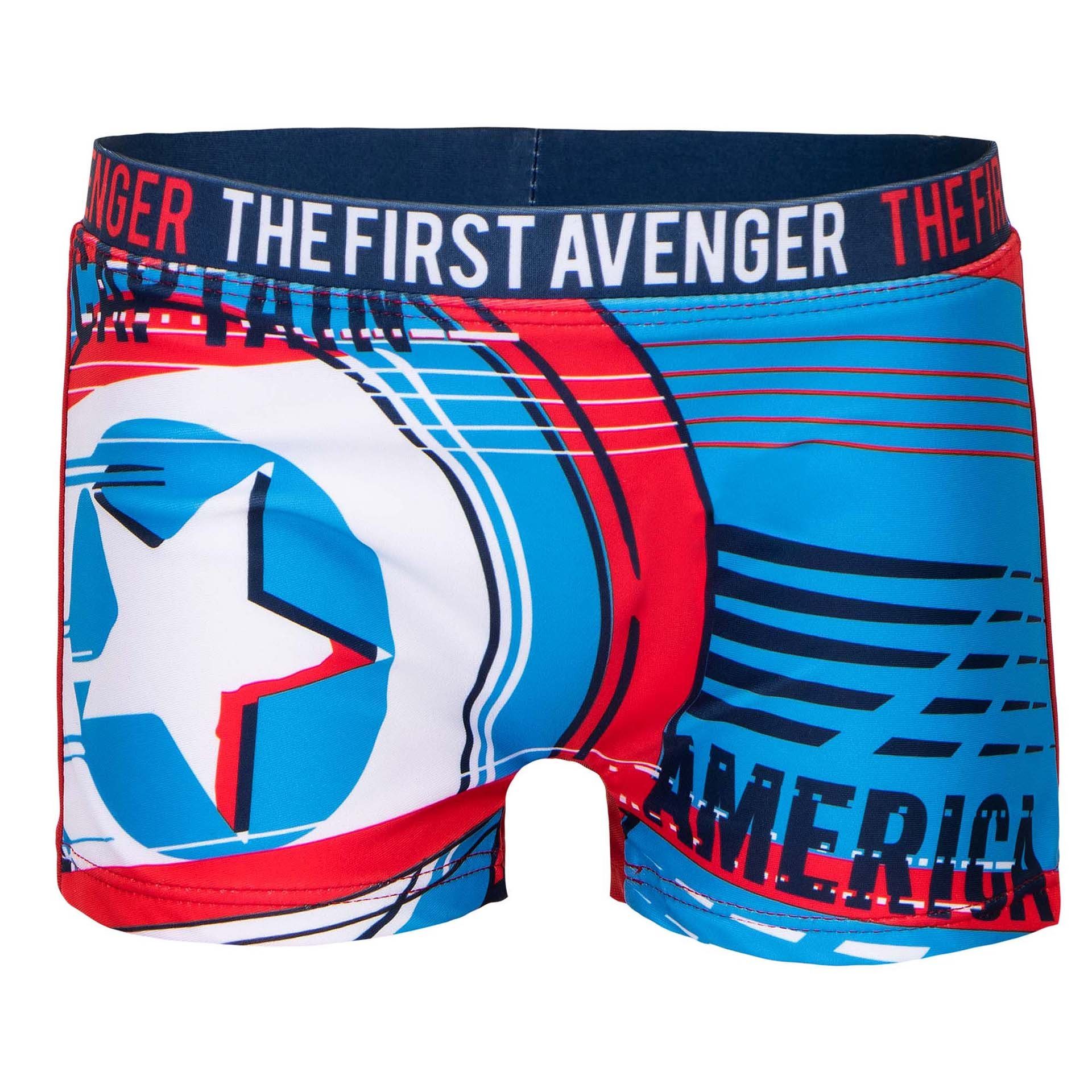 MARVEL Badehose »Avengers Captain America Jungen Bademode« Gr. 104 bis 140,  Blau oder Rot
