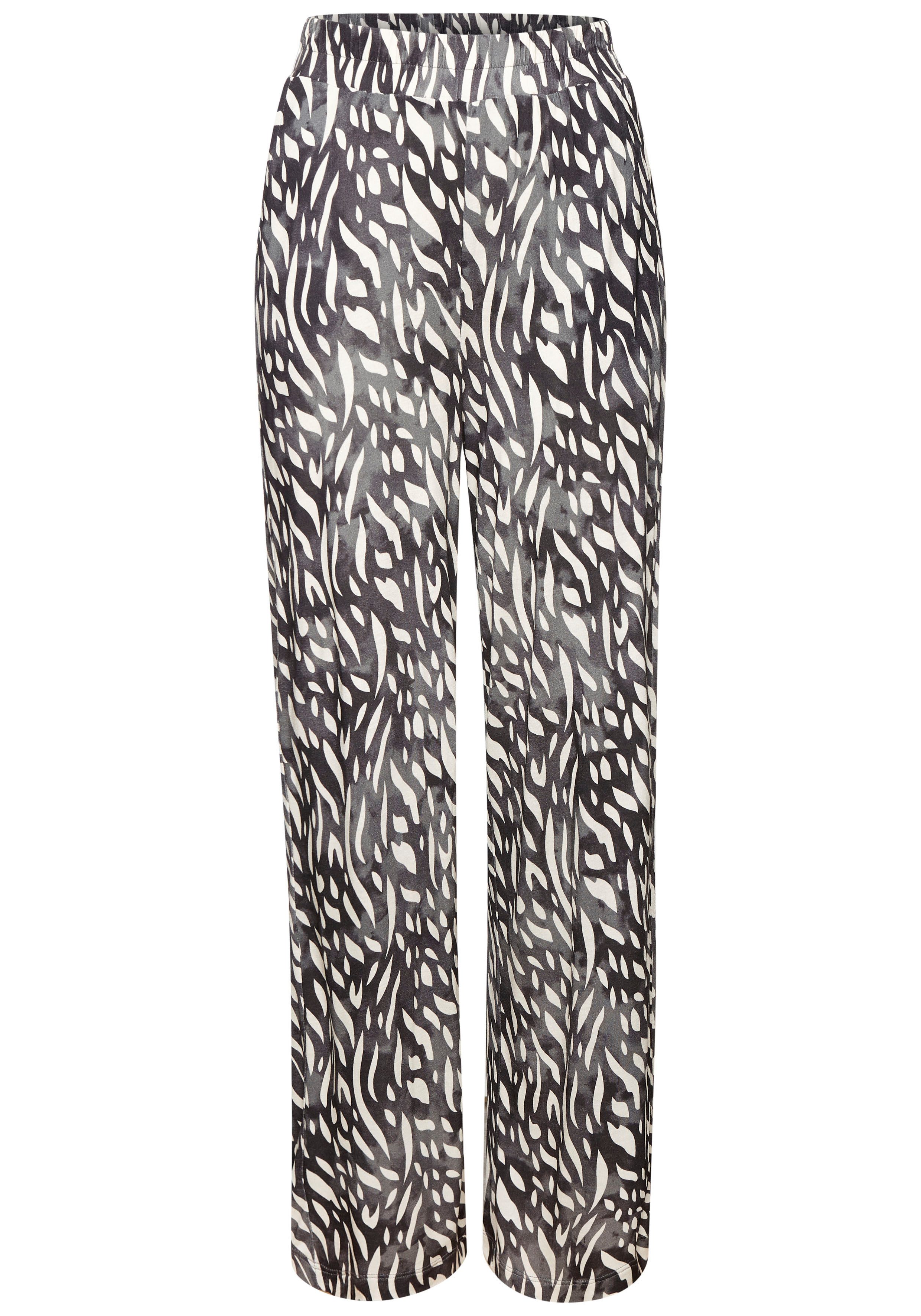 LASCANA Palazzohose aus Viskosejersey, Schlupfhose mit Alloverprint und Tas günstig online kaufen
