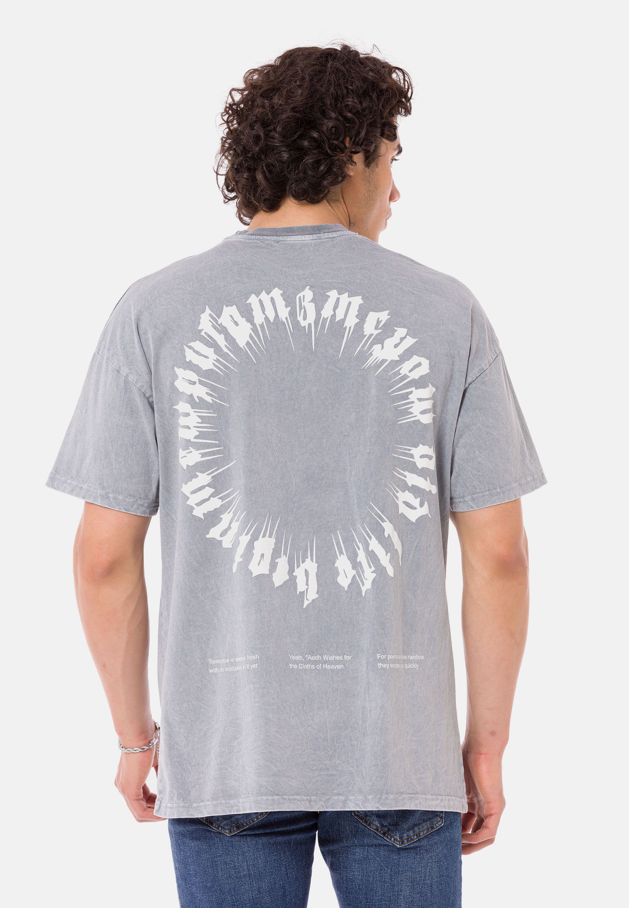 RedBridge T-Shirt Rücken Print großflächigem Runcorn grau auf dem mit