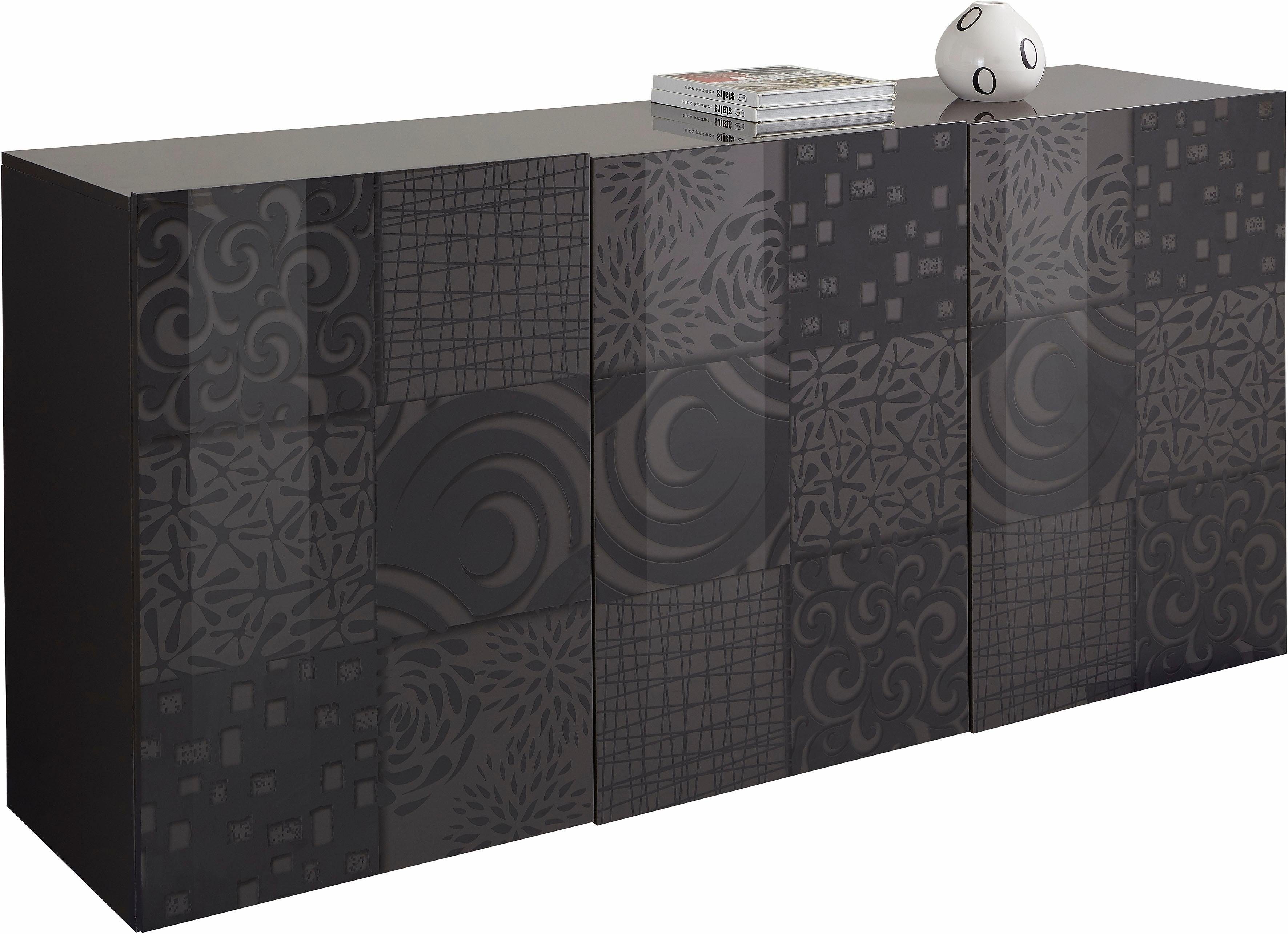 Home affaire Sideboard Miro, Breite 181 cm mit dekorativem Siebdruck