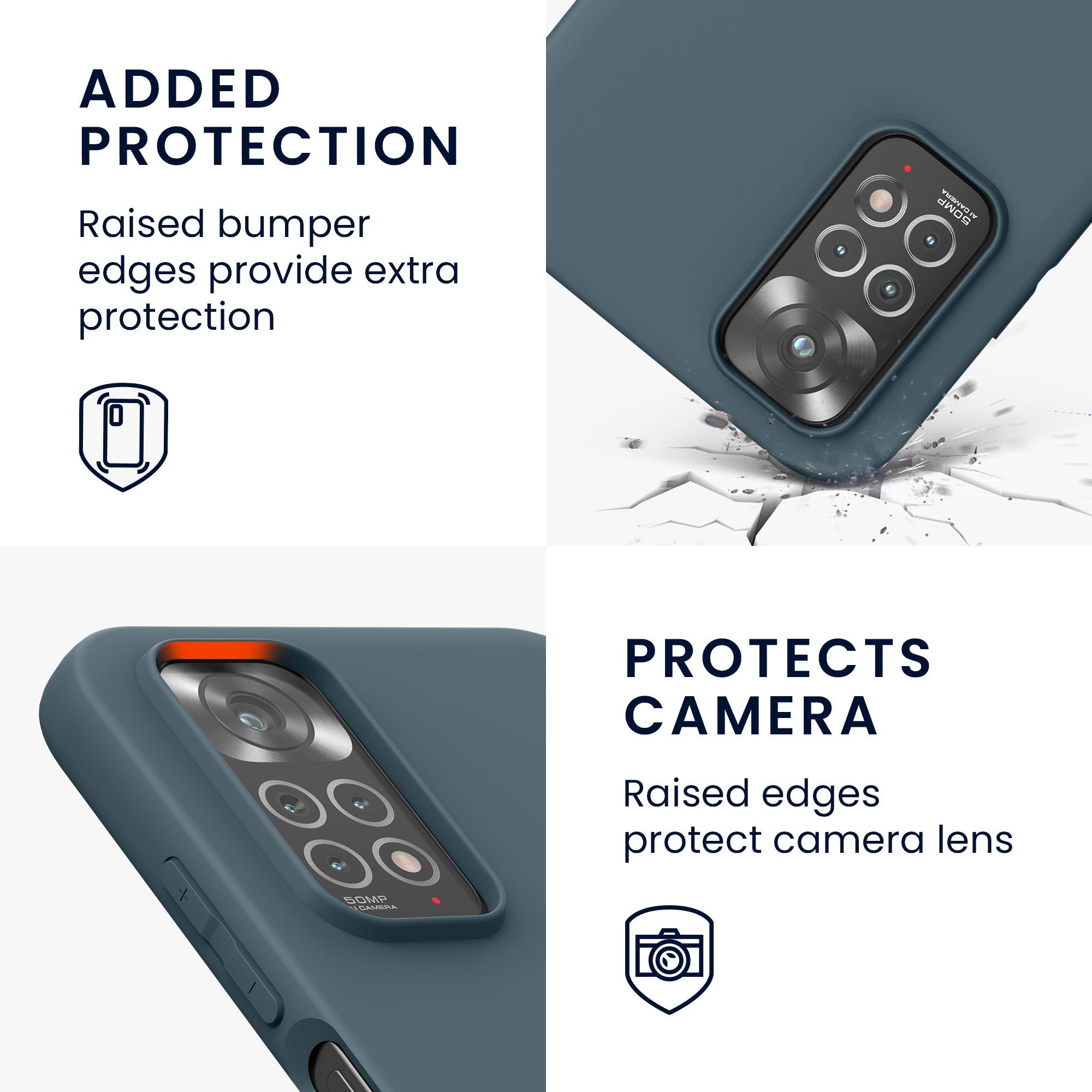 kwmobile Handyhülle Hülle für Xiaomi Redmi Note 11 / Note 11S, Hülle Silikon - Soft Handyhülle - Handy Case Cover