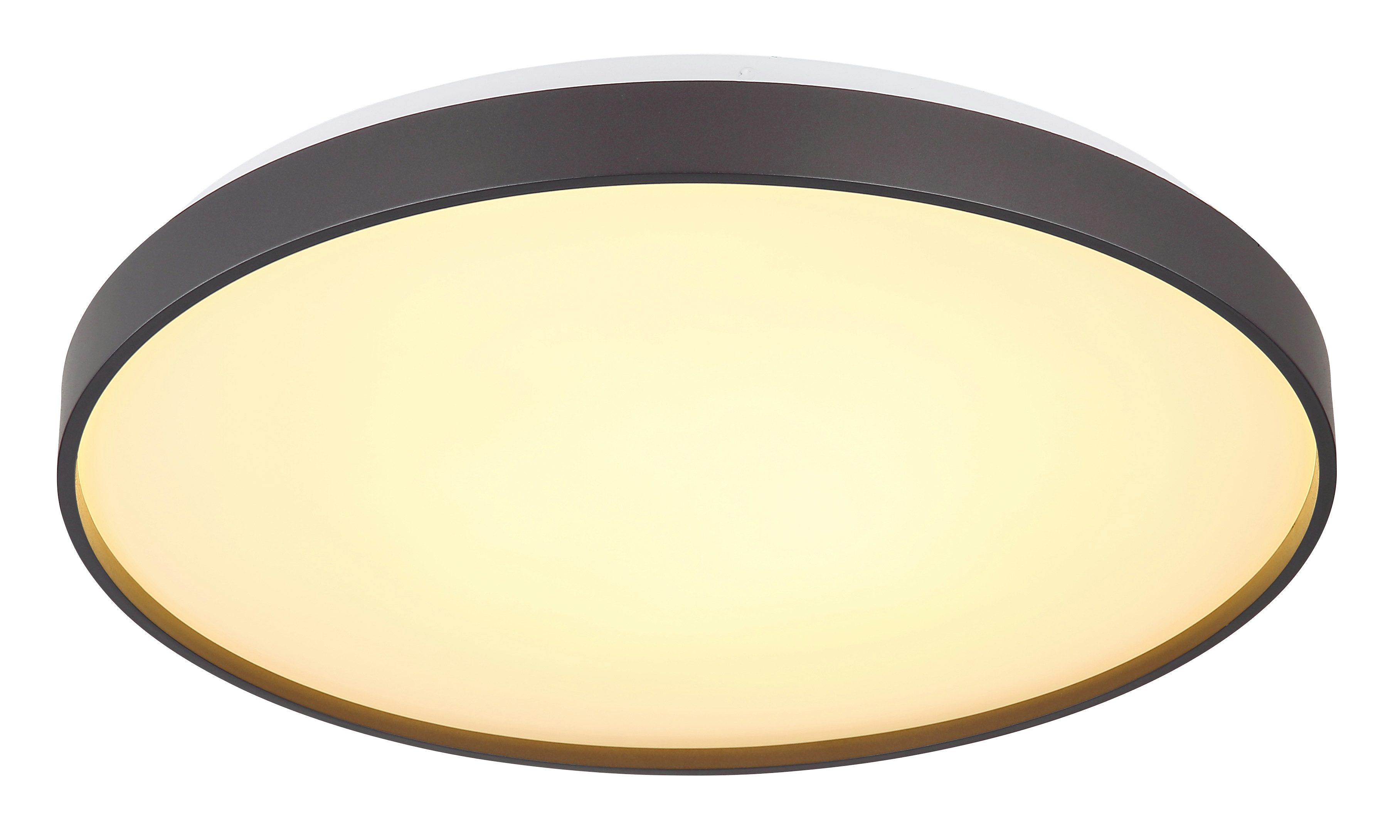 GLOBO LIGHTING Deckenleuchte ECLYPSE, LED fest integriert, Warmweiß, Deckenleuchte Weiß/Anthrazit, Opalglas, LED 24W, 3000K