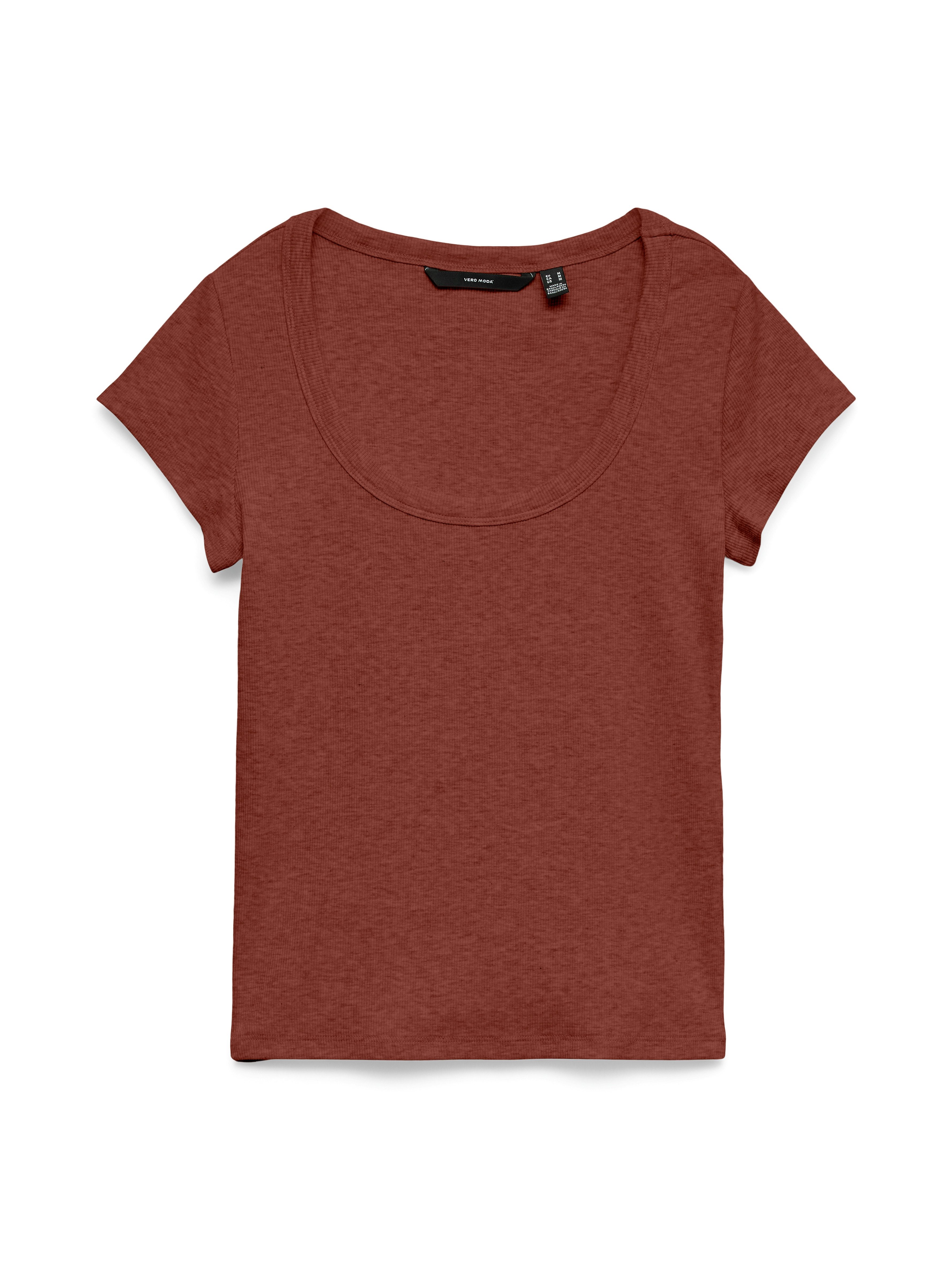 Vero Moda Kurzarmshirt VMCHLOE CS SHORT U-NECK NOOS Baumwollmischung