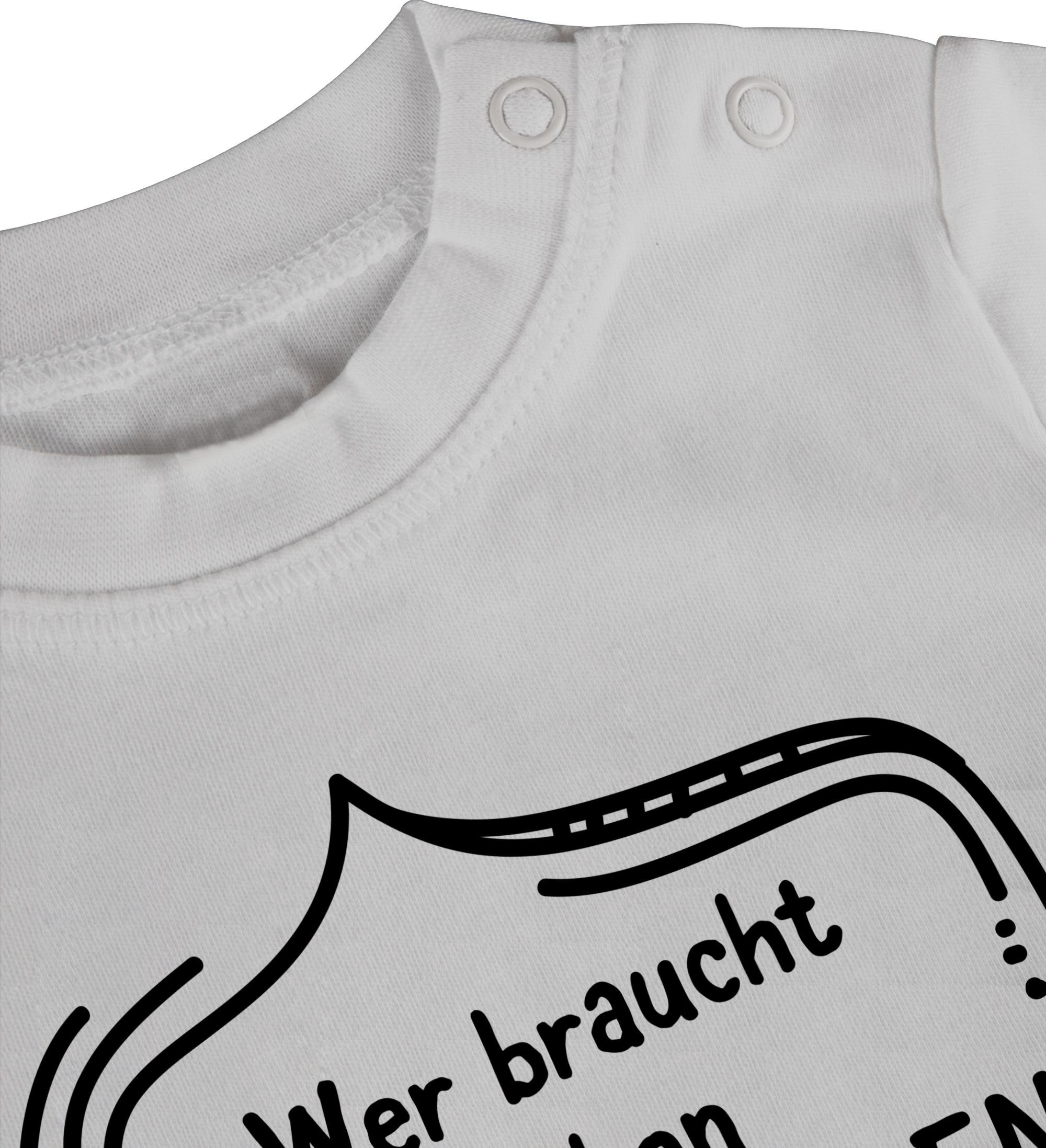 Weiß T-Shirt 1 schon Superhelden als Vatertag wenn hat Wer Shirtracer Geschenk braucht Papa Baby dich man