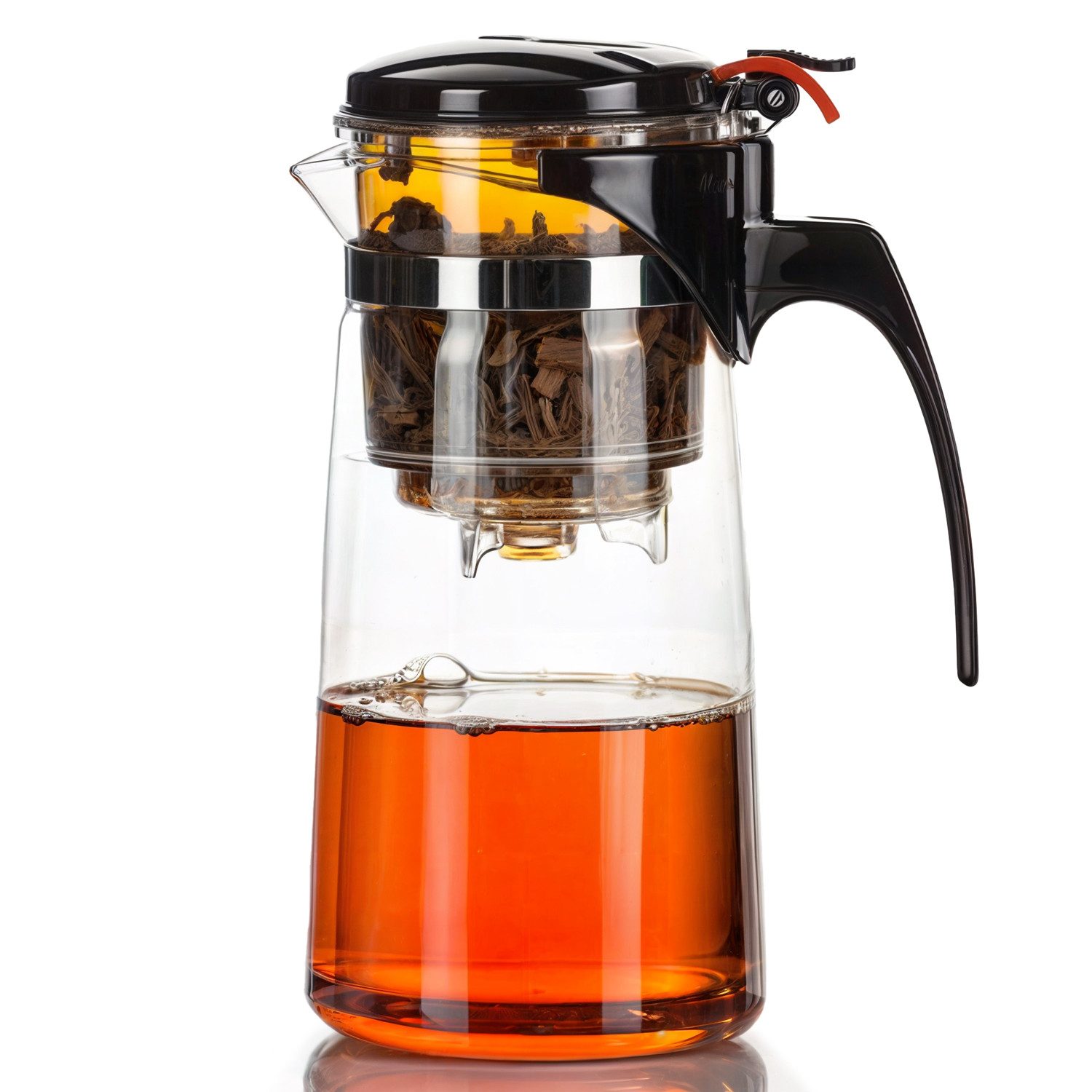 Dimono Teeglas Teekanne Оборудование для чая mit Filter & Knopf, Tea-Maker 600 ml