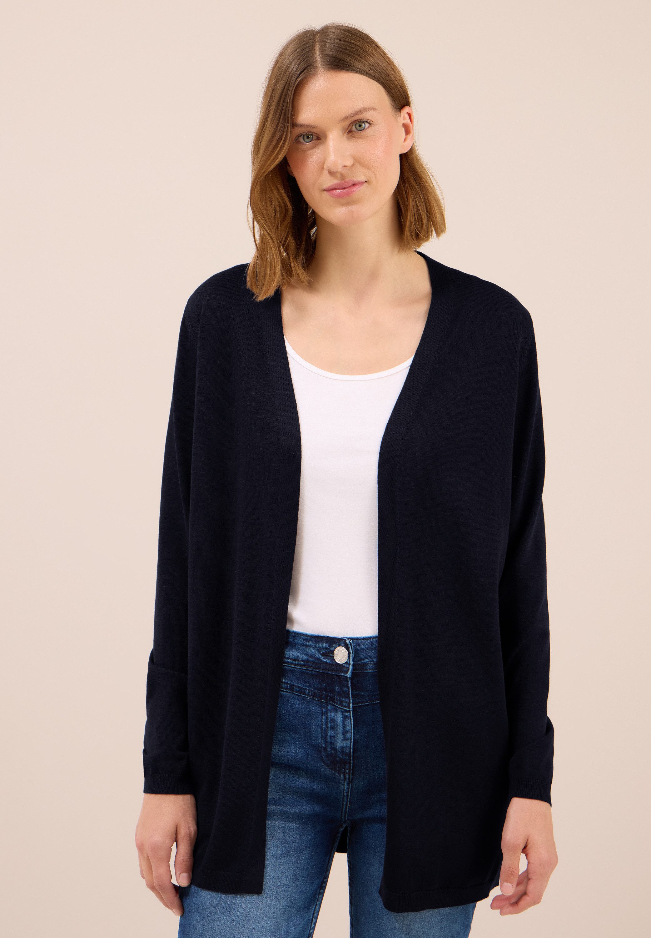 CECIL Longstrickjacke im soften Baumwoll-Mix