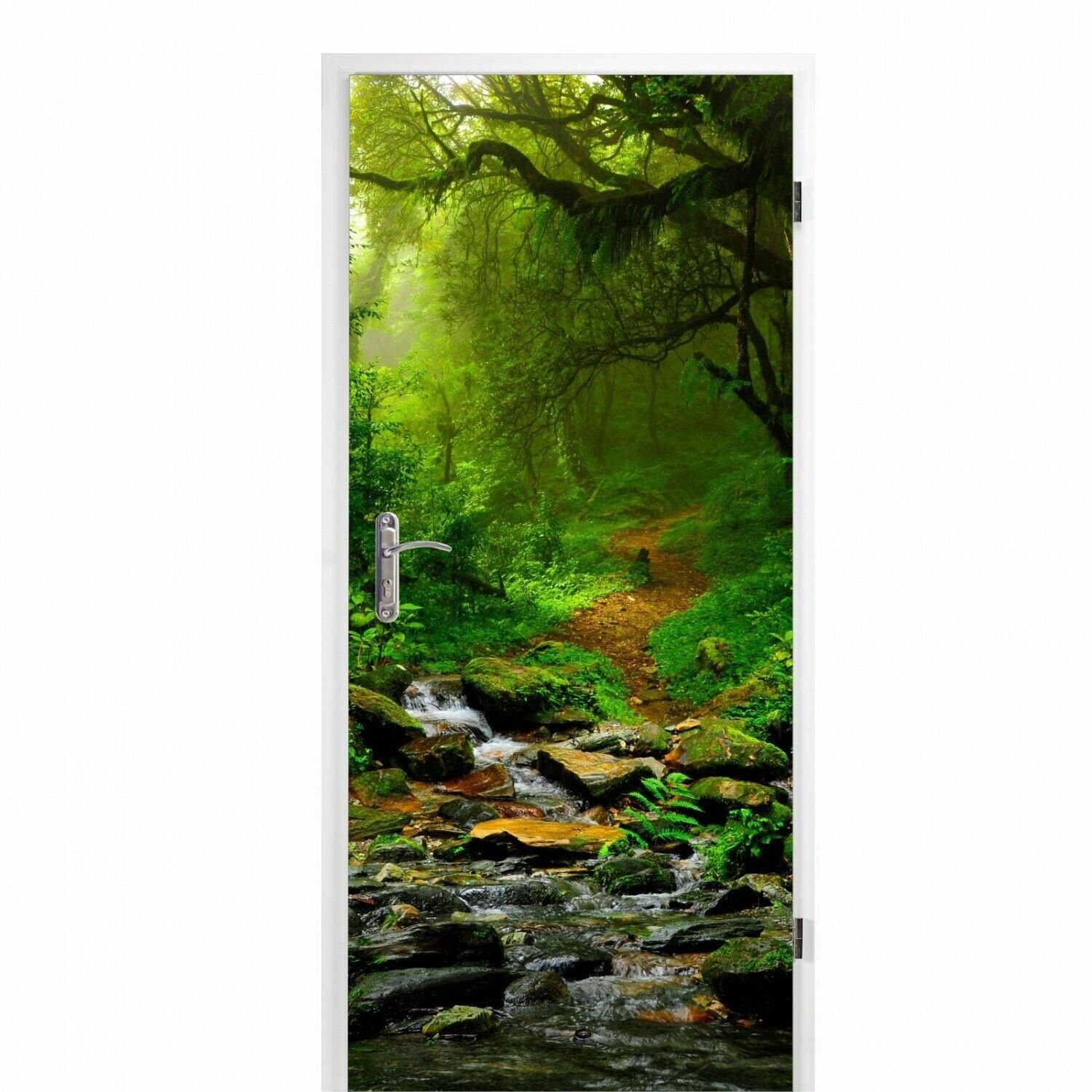 Wandtattoo TB-02 selbstklebendes Türbild – Waldweg
