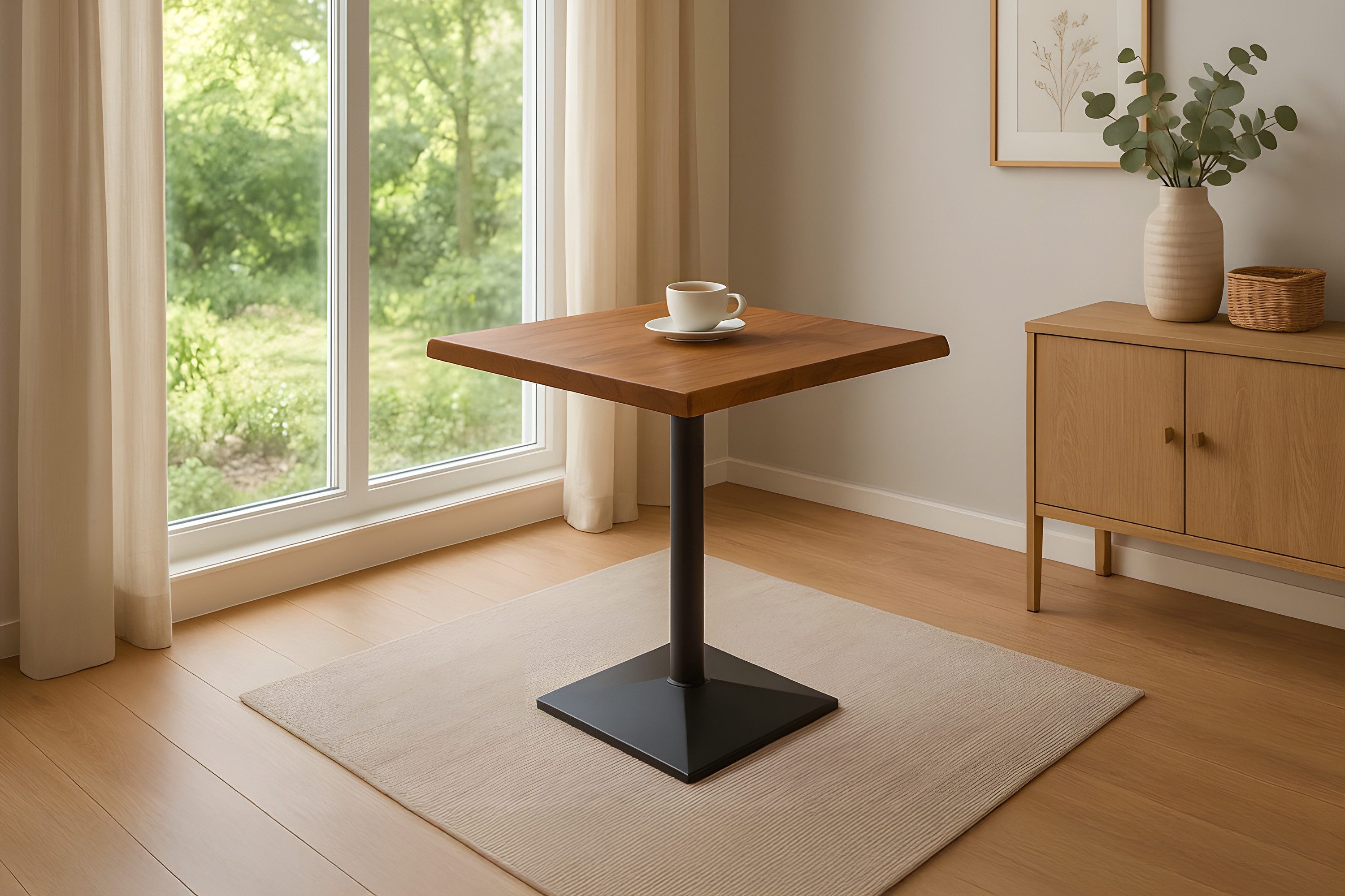 SAM® Baumkantentisch Inge, massive Akazie oder Eiche, Baumkante, Säulengest günstig online kaufen