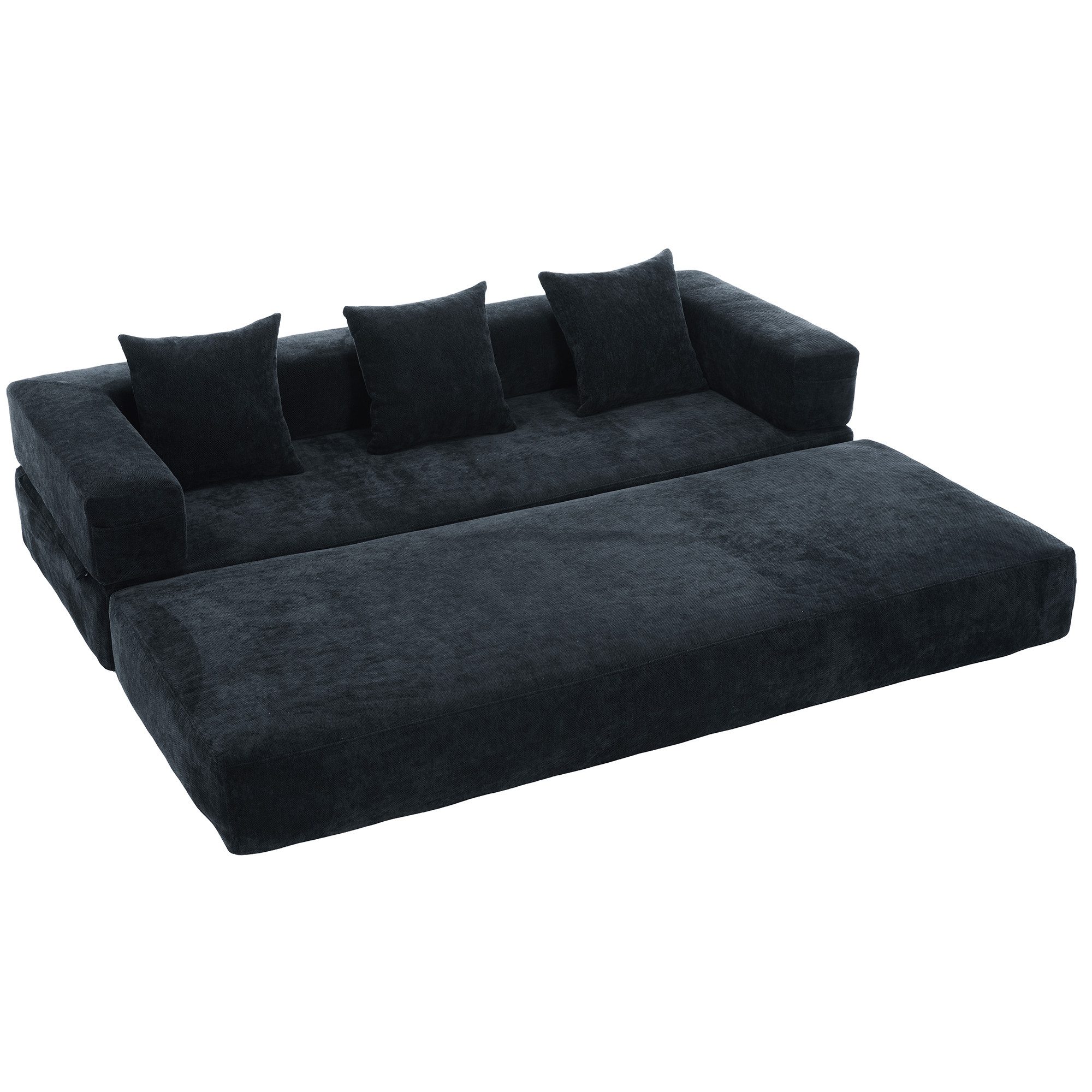 KLAM HOME Sofa Modulares Chenille-Sofa: Superweich günstig online kaufen