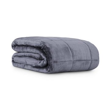 Gewichtsdecke, beschwerte Kuscheldecke, Bestlivings, Füllung: Polyester mit feinen Glasperlen, Bezug: Samtweicher Polyesterbezug, Entspannungsdecke- Anti Stress und Therapiedecke (6kg - 9kg)