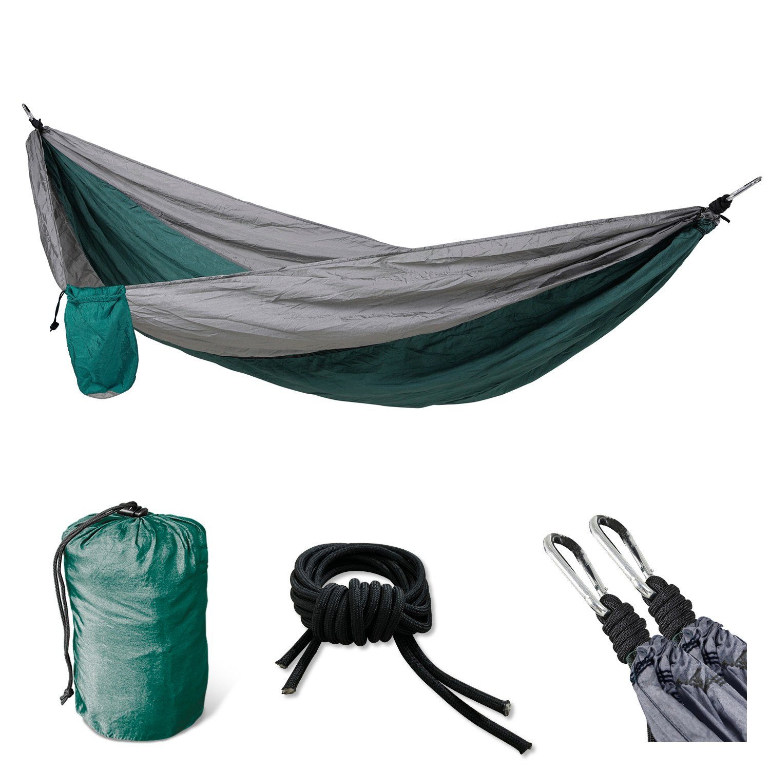 SVITA Hängematte SVITA Outdoor Hängematte, Aus Fallshirmnylon