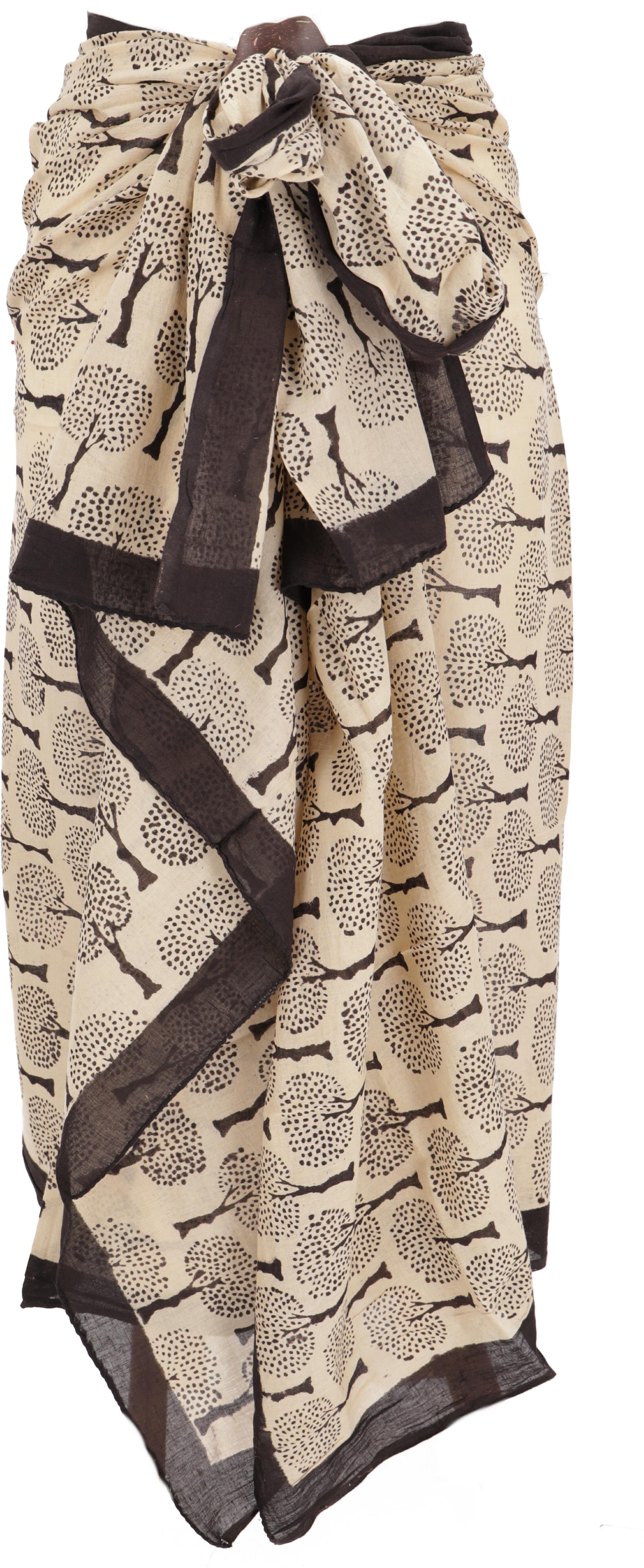 Guru-Shop Sarong Leichter Pareo Schal, Sarong, handbedrucktes..