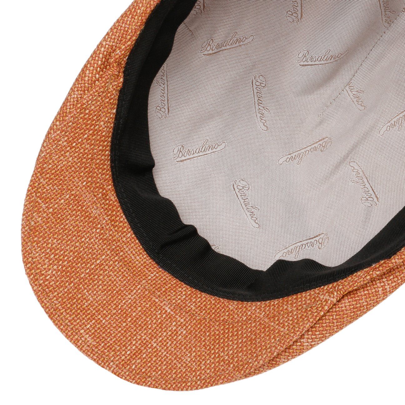Borsalino Flat Cap (1-St) Schirmmütze mit Schirm, Made in Italy