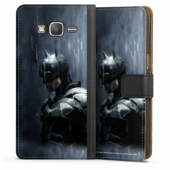 DeinDesign Handyhülle Batman Superheld Fledermaus Batman Grey Samsung Galaxy Grand Prime Hülle Handy Flip Case Wallet Cover