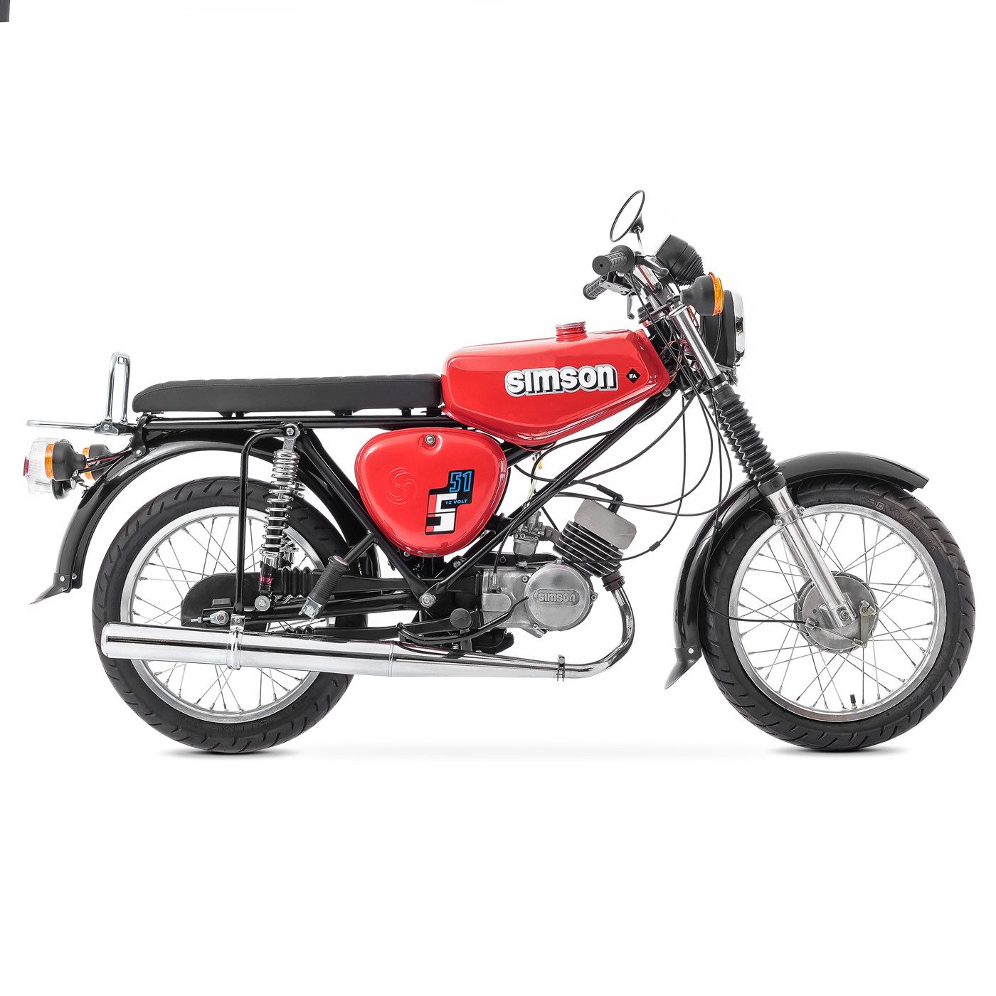 Craftride Sitzbank Sitzbank flach VS1 kompatibel mit Simson S50 S51 S70 Sitz schwarz – Bild 5 von 5