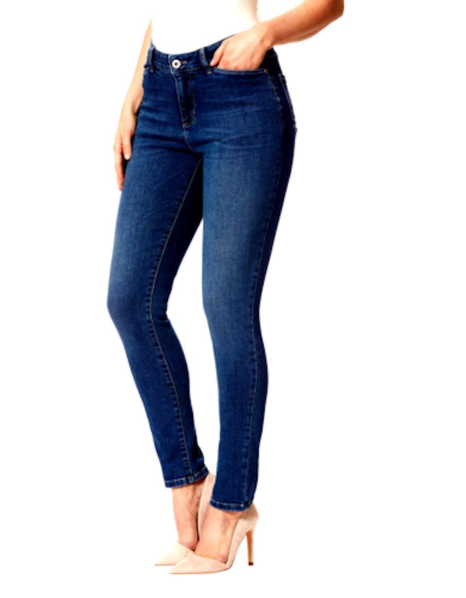 STOOKER WOMEN Slim-fit-Jeans Florenz Damen Stretch Jeans Hose - Slim Fit Style - Blue black