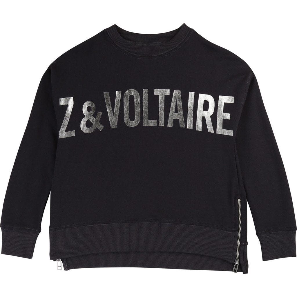 ZADIG & VOLTAIRE Sweatshirt Zadig & Voltaire Sweatshirt schwarz silber metallic