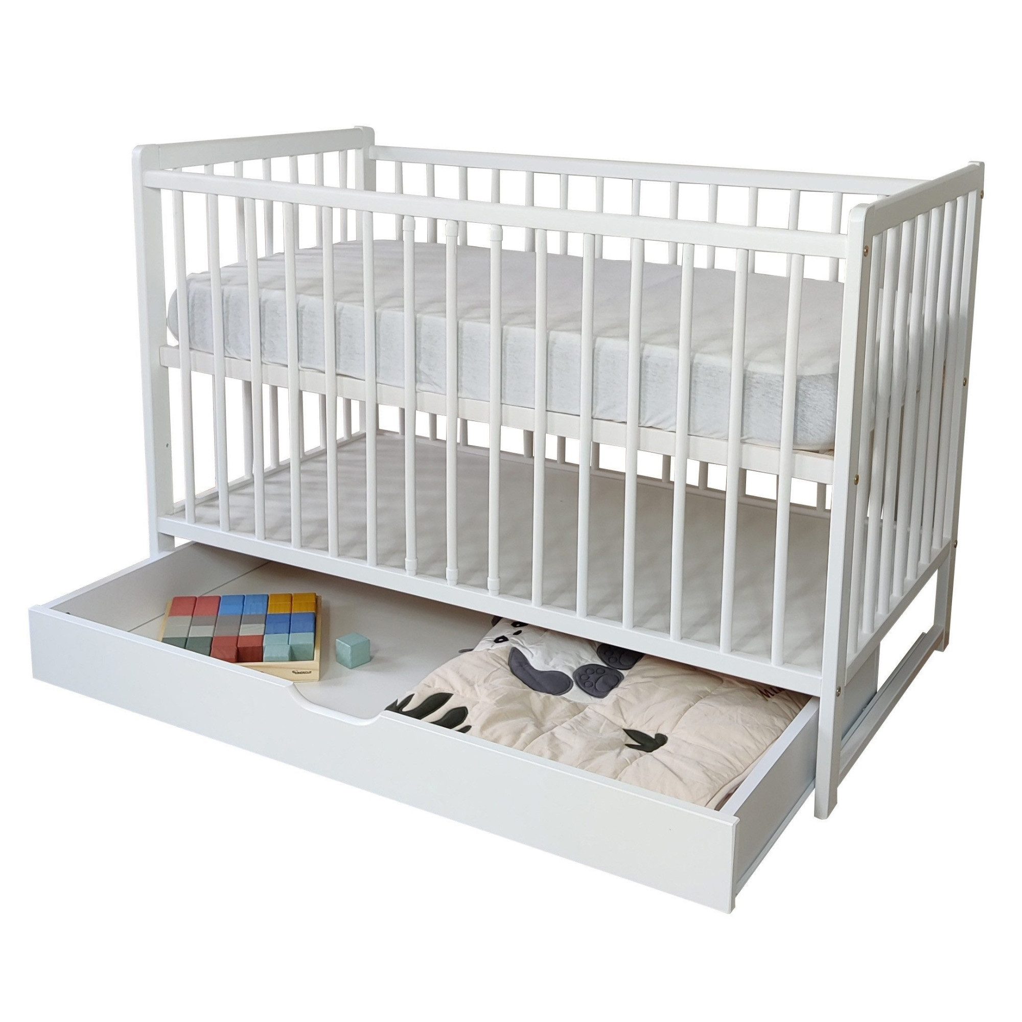 Kids Collective Babybett Kinderbett Gitterbett 60x120 cm Set mit Matratze & günstig online kaufen