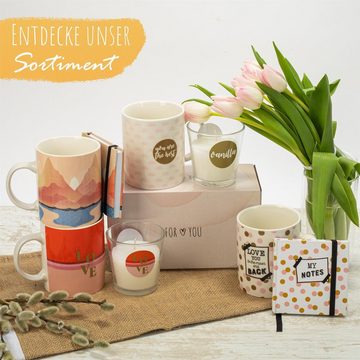 ILP Becher Geschenkset Notizheft & Becher, Geschenktasse in Geschenkverpackung - Geburtstagsgeschenk für Frauen