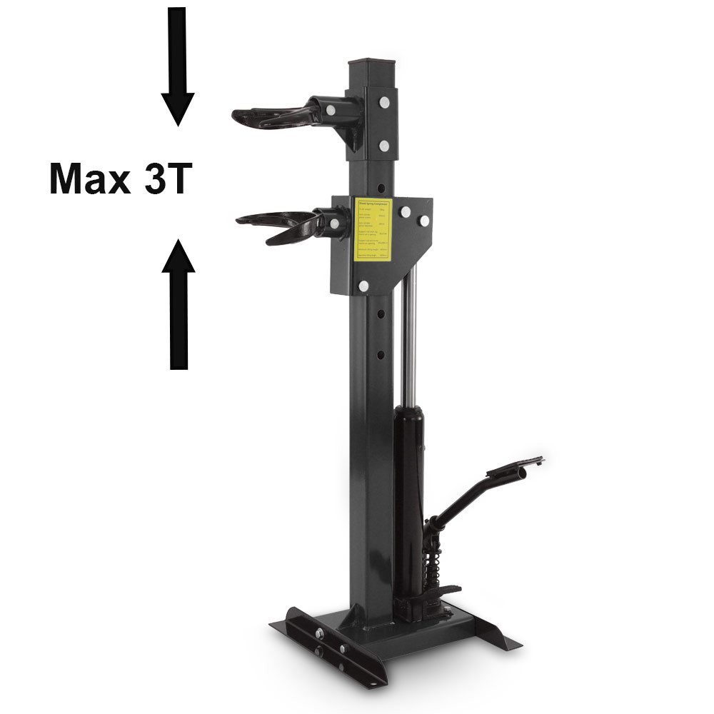 Bituxx Demontagewerkzeug Federbeinspanner Hydraulisch 3T Schwarz, B: 35 cm, L: 34 cm, (5-tlg., MS-19530) – Bild 4 von 5