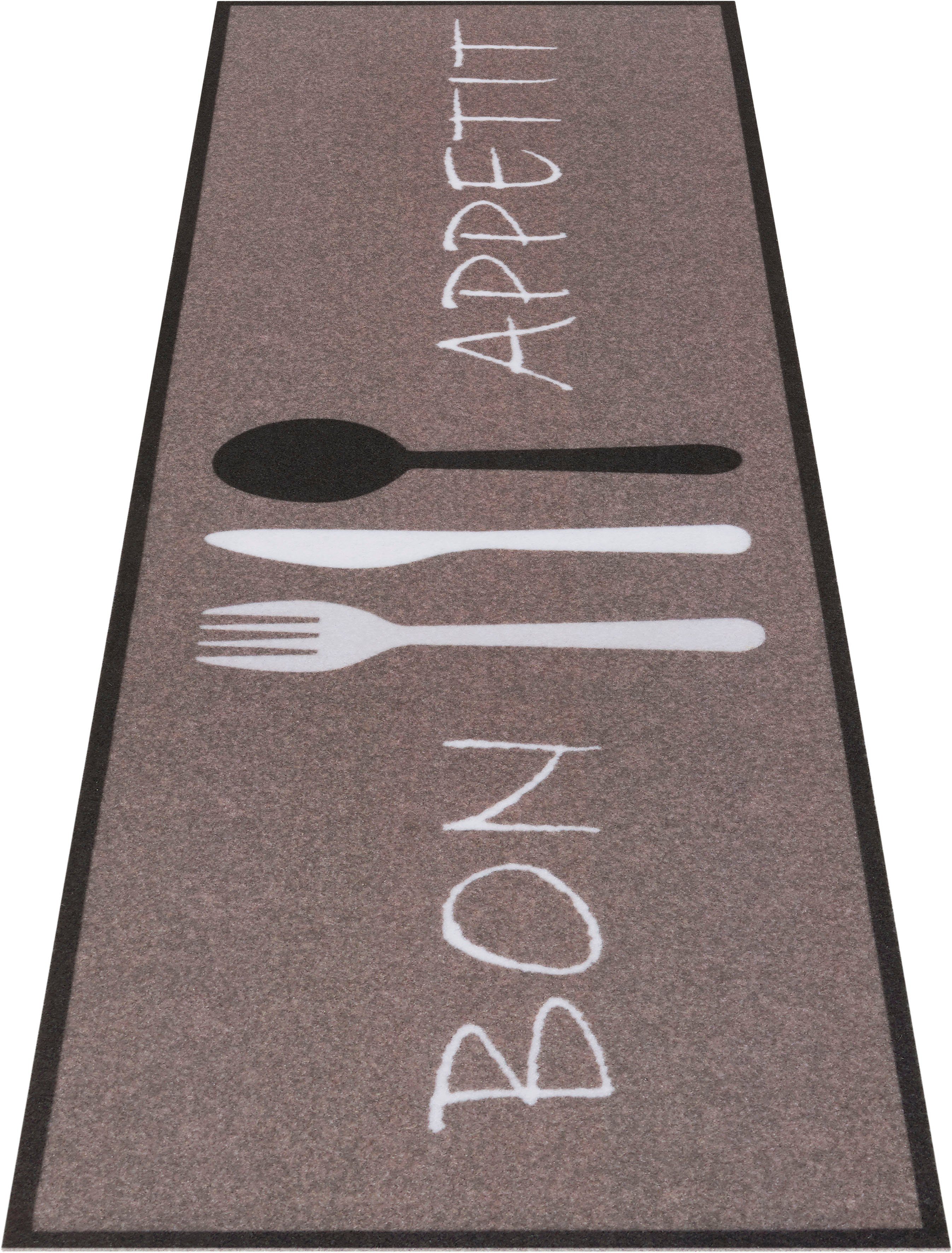 Küchenläufer Bon Appetit Cutlery, HANSE Home, rechteckig, Höhe: 3 mm,  Strapazierfähig, pflegeleicht, rutschhemmende Rückenbeschichtung
