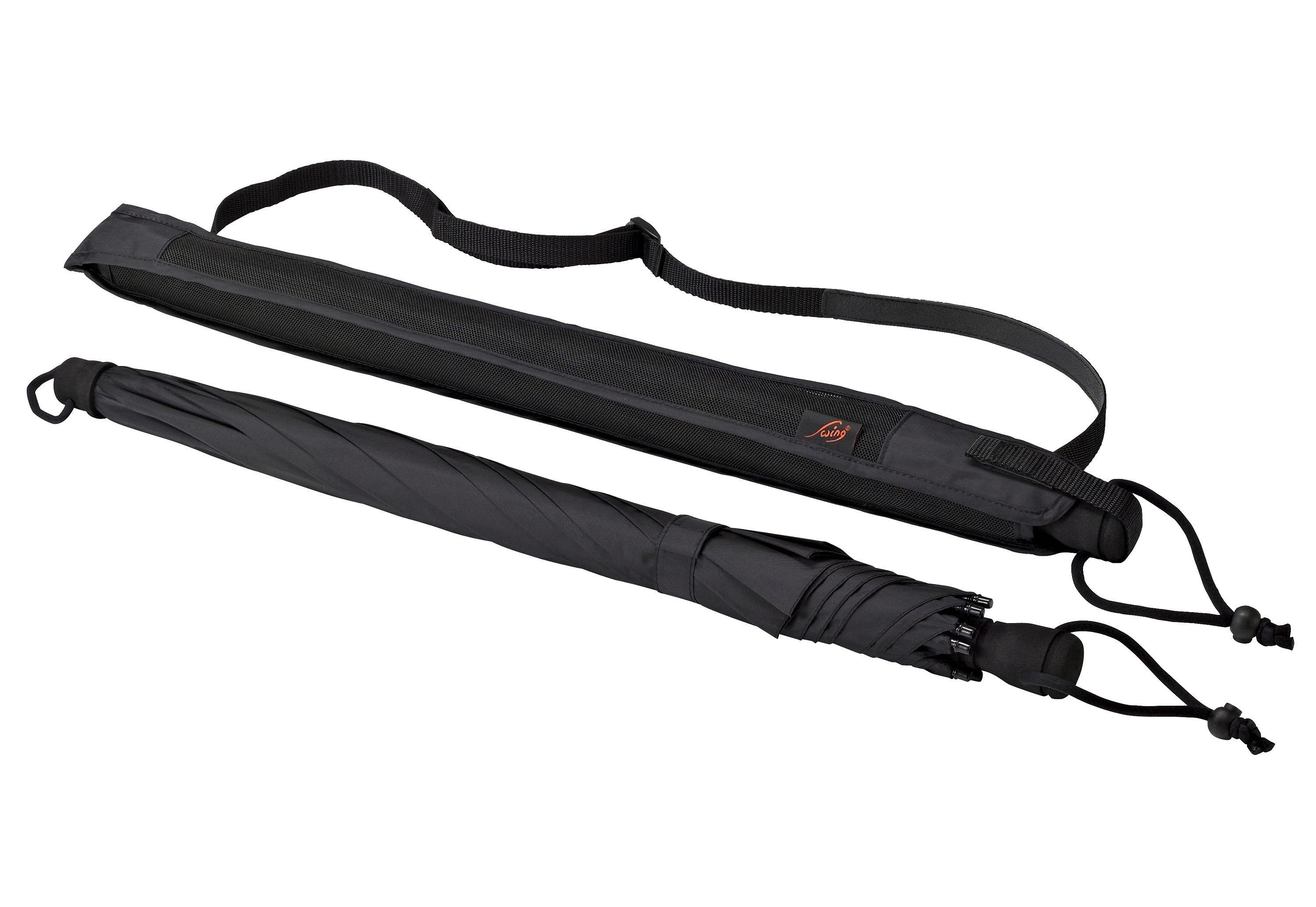 EuroSCHIRM® Stockregenschirm Swing, geringes Gewicht, mit Schultertragegurt an der Hülle