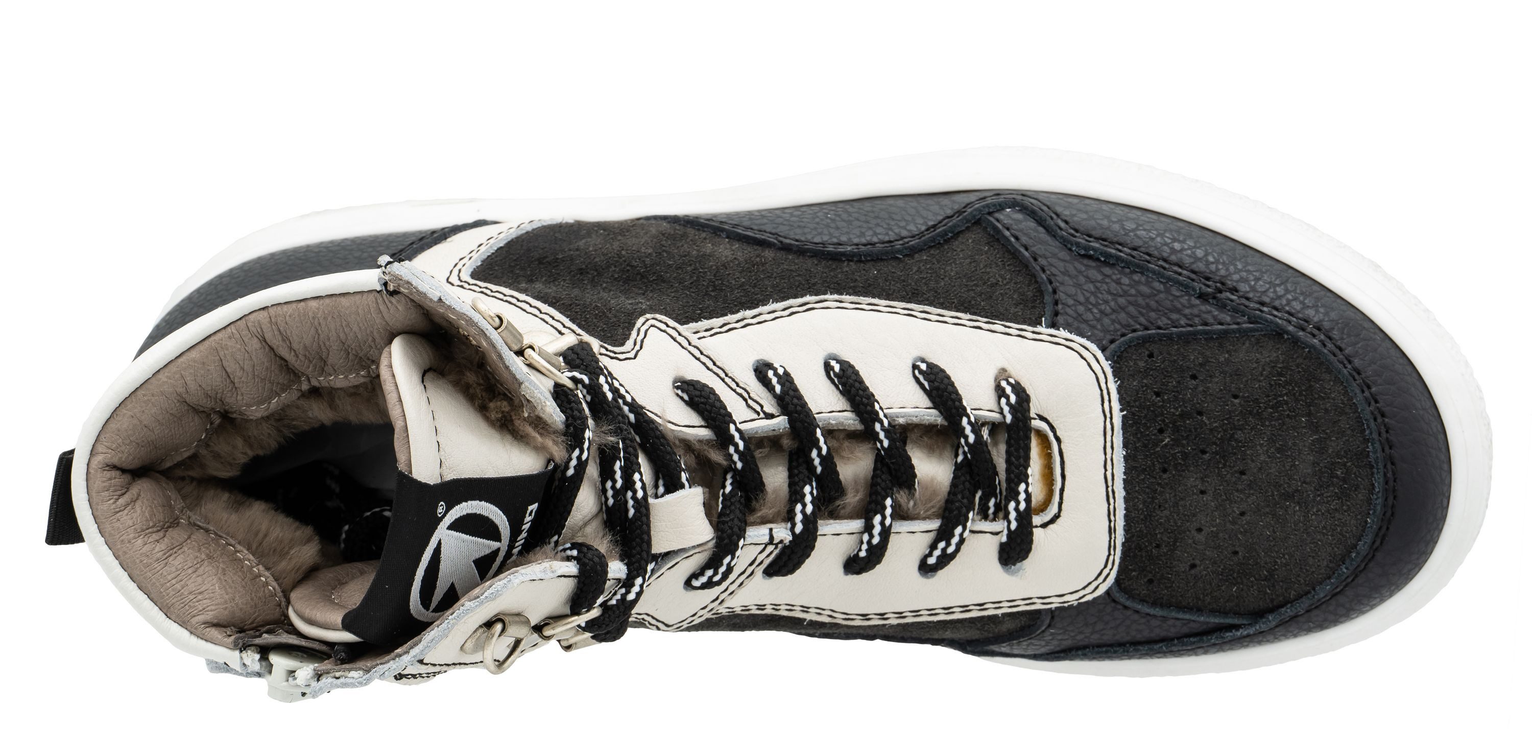 Momino Momino Sneaker 4150 Wintersneaker Lammfell high top Leder Sneaker