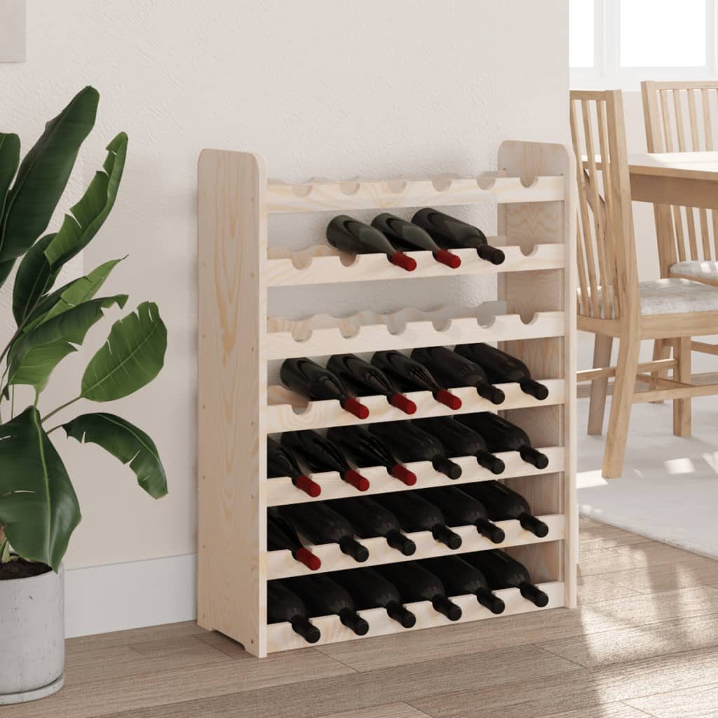 vidaXL Weinregal Weinregal 67,5x25x87 cm Massivholz Kiefer, 1-tlg.