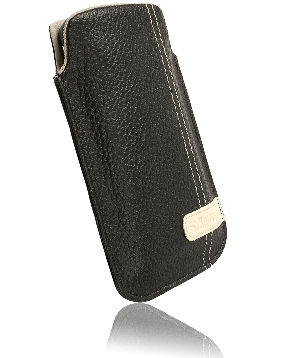 Krusell Handyhülle Gaia M Universal Tasche Pouch Schutz-Hülle Schwarz, Gürtelschlaufe