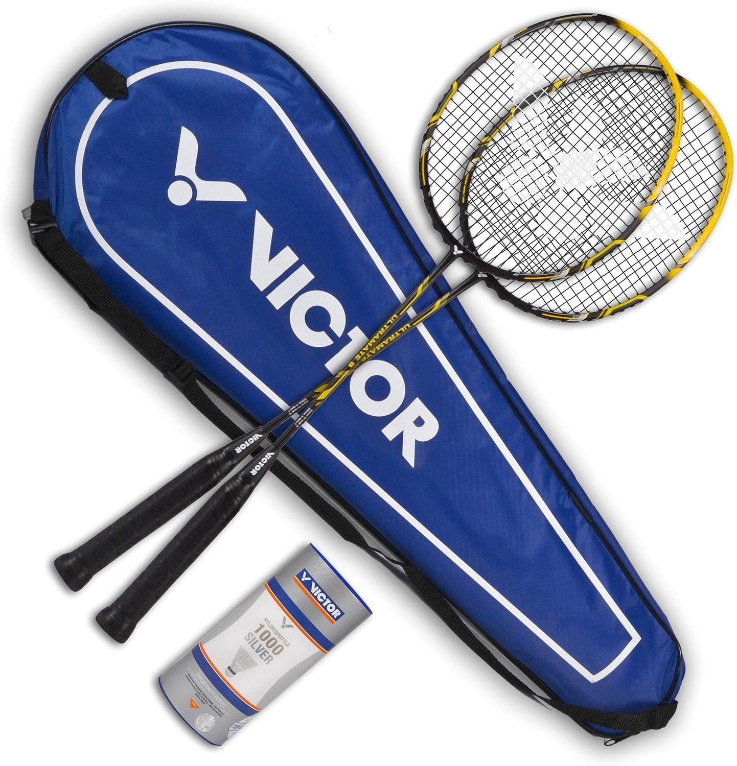 VICTOR Badmintonschläger Badminton Set Ultramate 9, Racket Bat Badminton Schläger Federballschläger