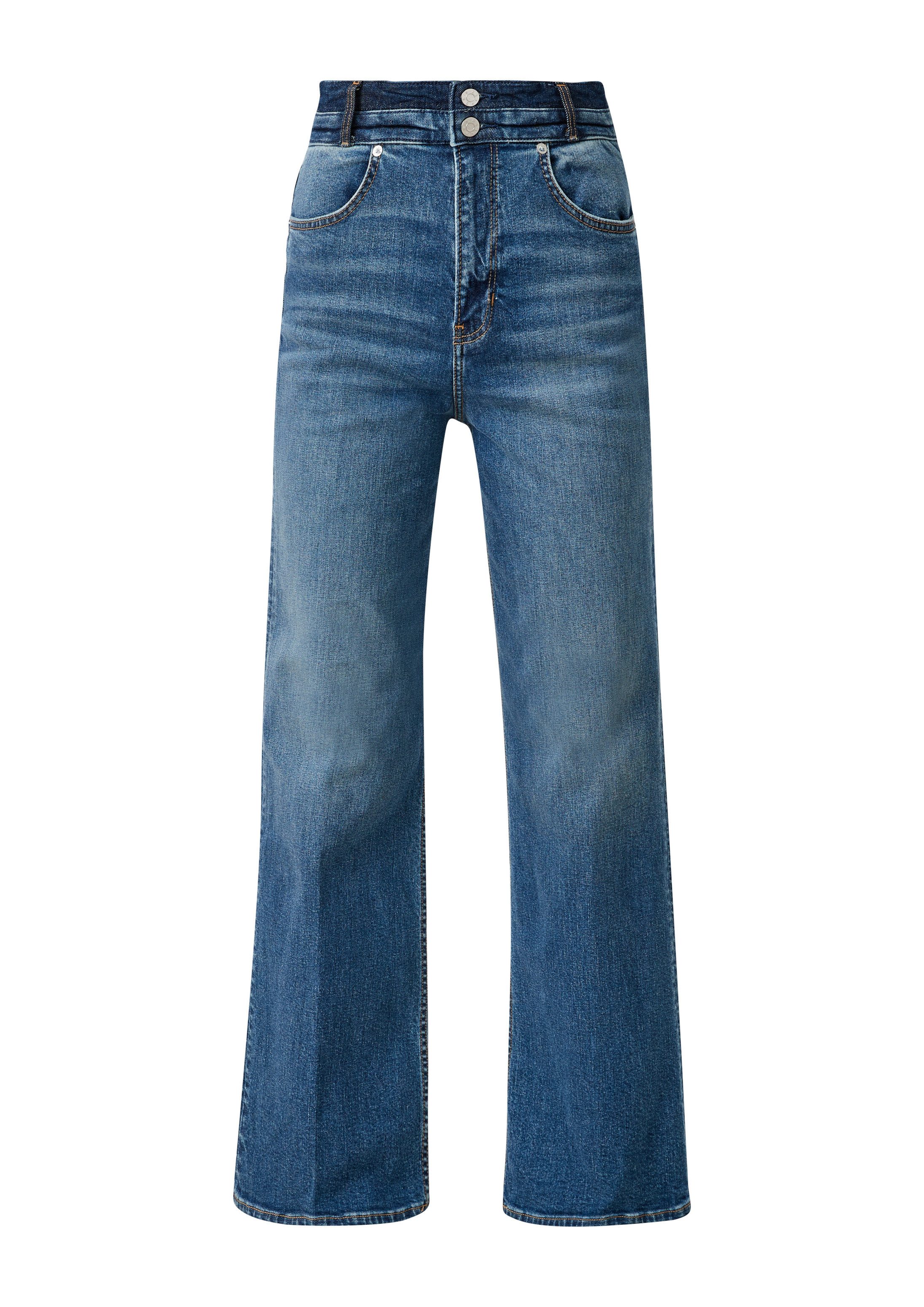s.Oliver Weite Jeans Jeans-Hose SURI Regular: Wide leg-Jeans mit Bügelfalte