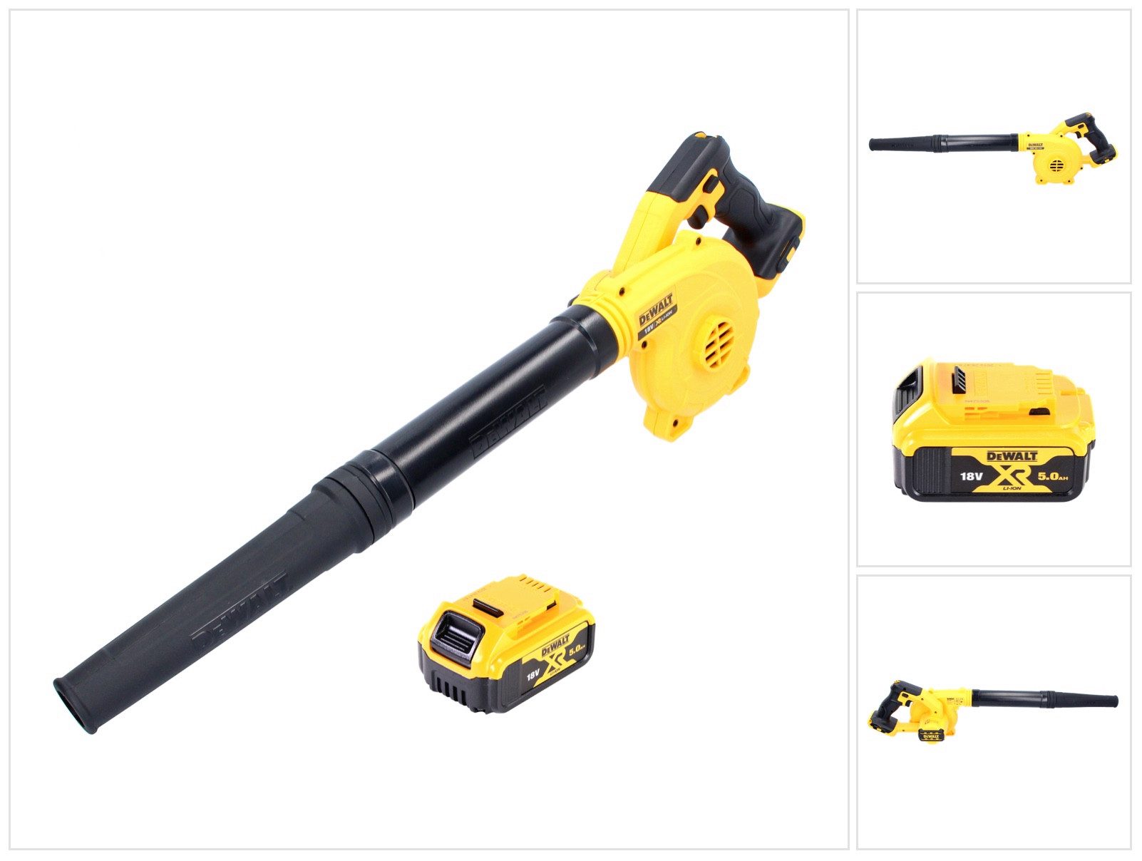 DeWalt Akku-Laubbläser DCV 100 N Akku Gebläse / Laubbläser 18 V + 1x Akku 5,0 Ah - ohne Lade