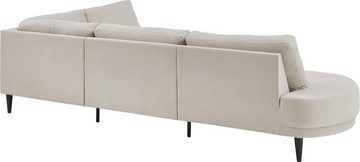 ATLANTIC home collection Ecksofa Ronny L-Form, wahlweise in beige, mit Wellenunterfederung, rechts/links montierbar