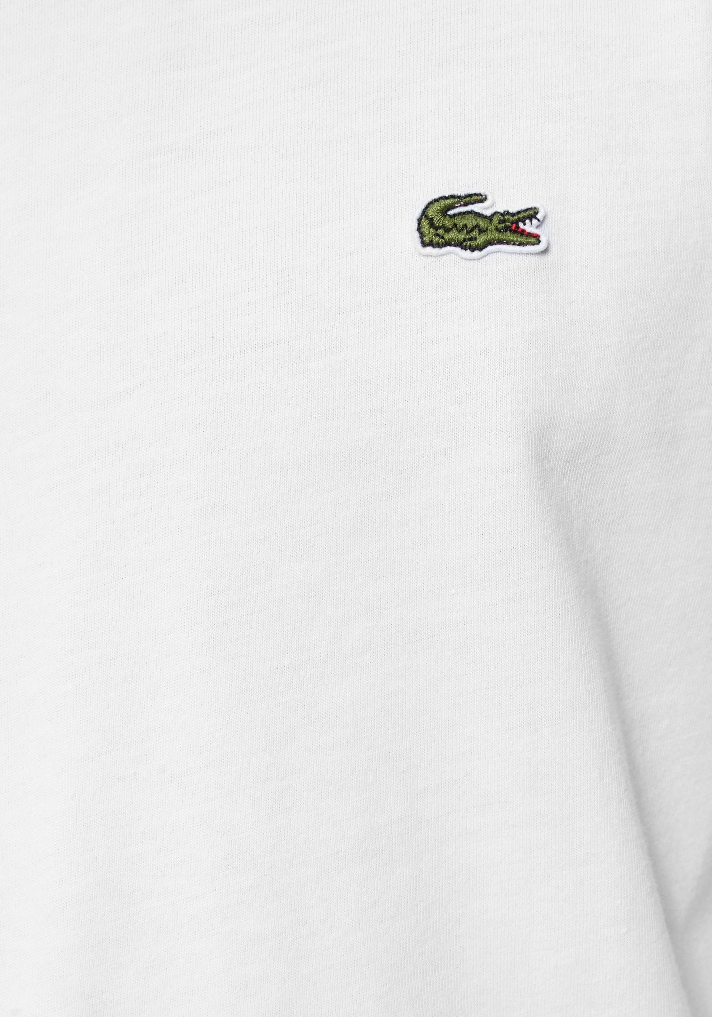 Lacoste Langarmshirt (1-tlg) mit der weiß auf Brust Logo Lacoste