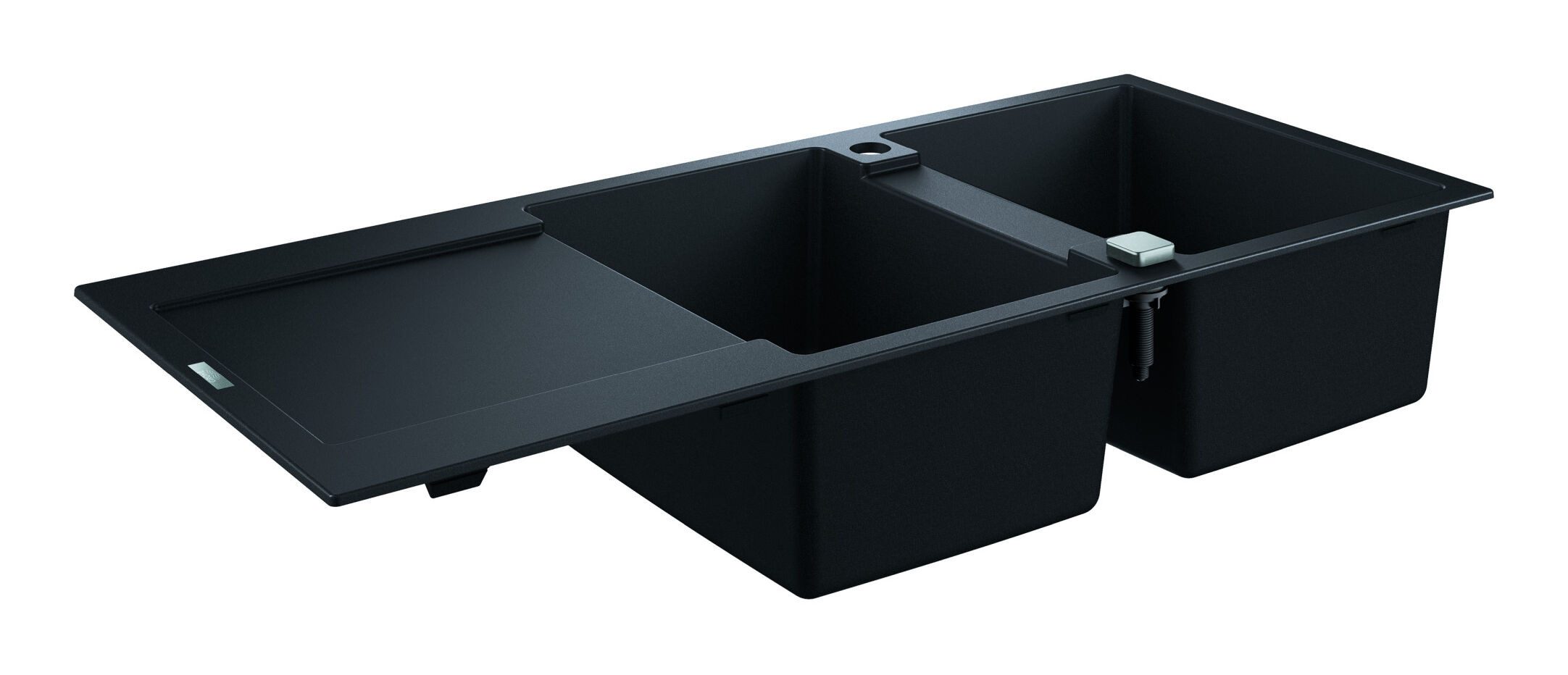 Grohe Küchenspüle K500, 50/116 cm, Doppel-Einbauspüle mit Abtropffläche 1160 x 500 mm