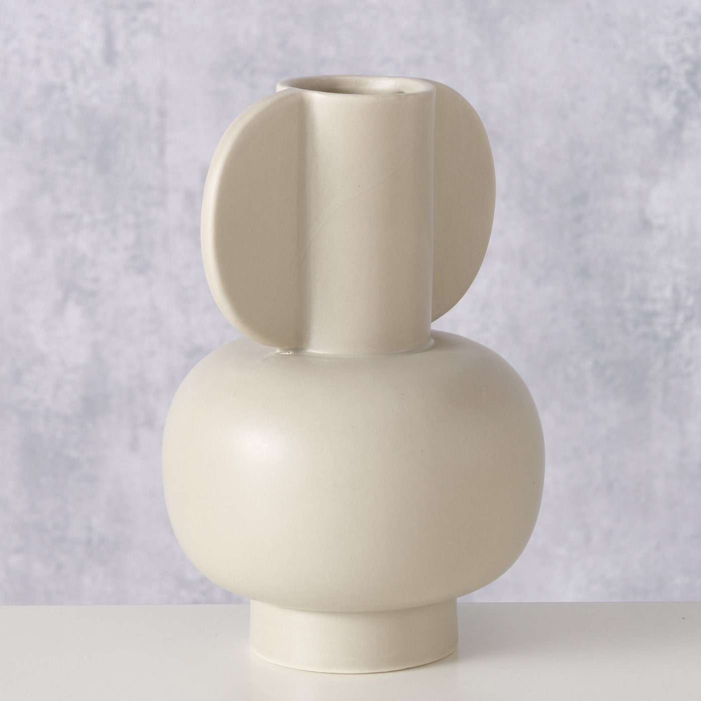 in Keramik aus Dekovase "Marika" BOLTZE Vase beige H18cm,