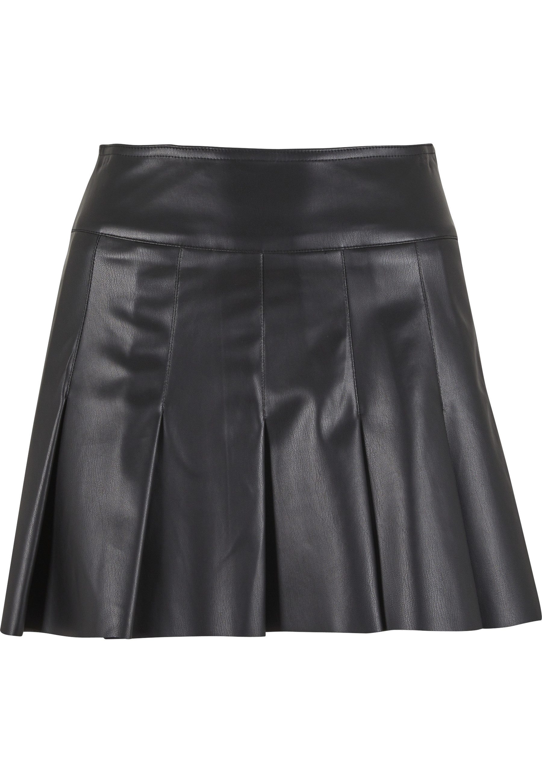 URBAN CLASSICS Sommerrock Urban Classics Ladies Synthetic Leather Pleated S günstig online kaufen