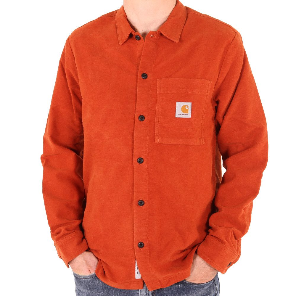 Carhartt WIP Langarmhemd Carhartt WIP L/S Holston Shirt Cinnamon Rinsed