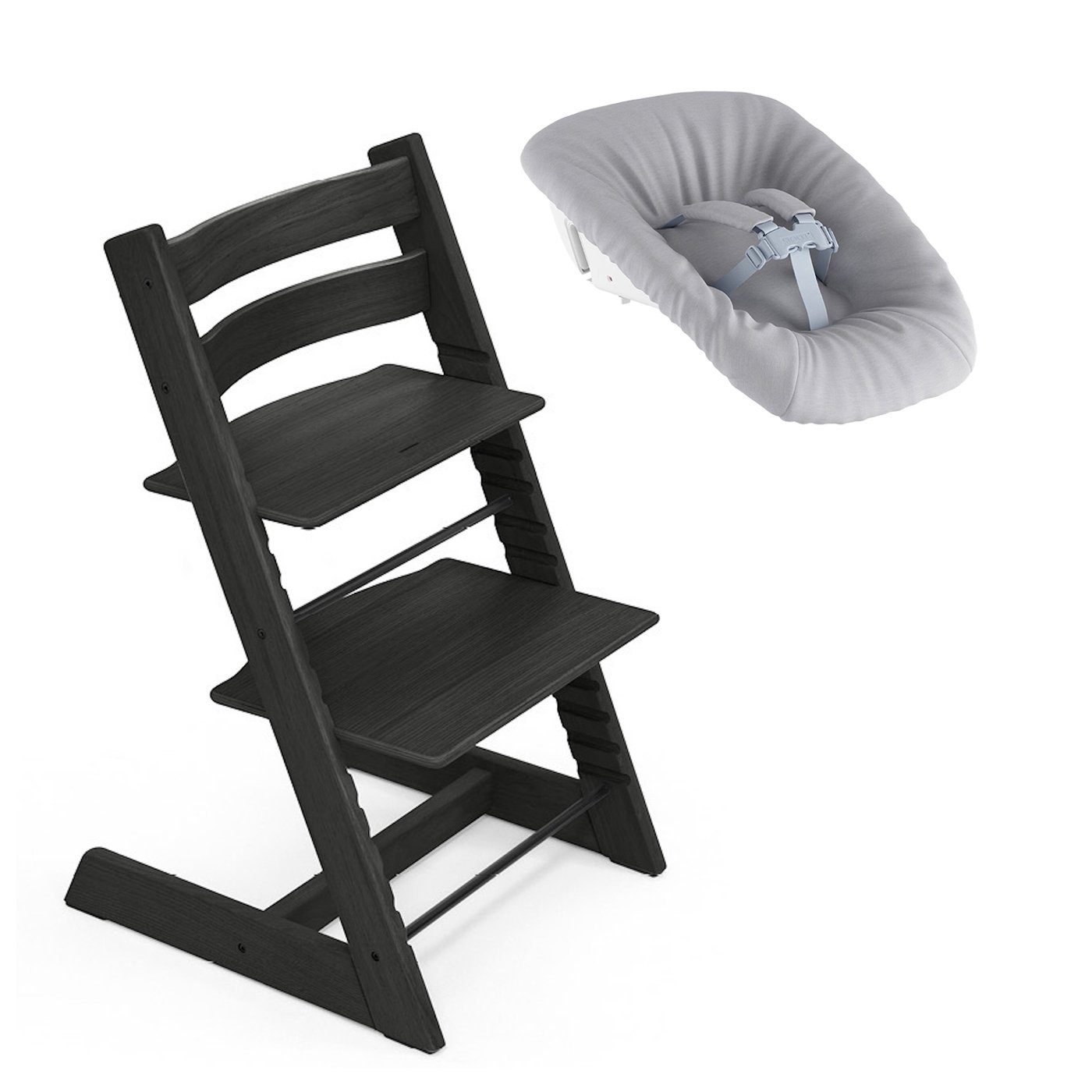 Stokke Oak Hochstuhl Black