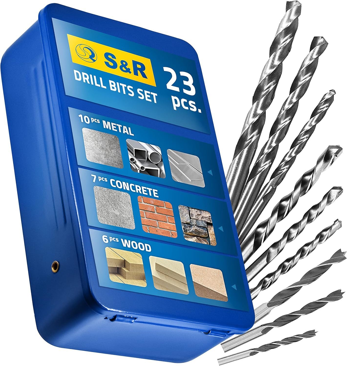 S&R Bohrersatz Professionelle Holzbohrer, Metallbohrer, Steinbohrer, günstig online kaufen