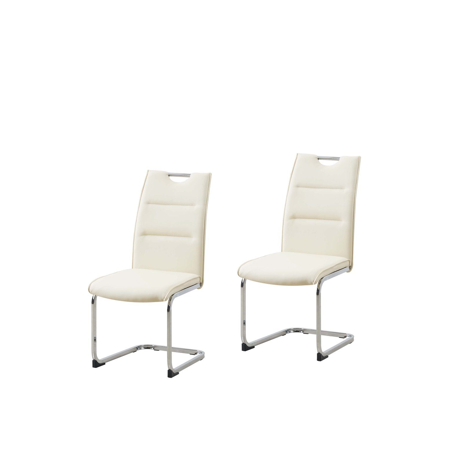 Freischwinger Schwingstuhl DannyC PU Creme