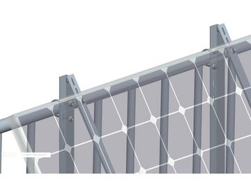 Kseng Balkongelände, Balkonhaken für PV Module- Rund Haken Halterung, (Set, 2 stück)