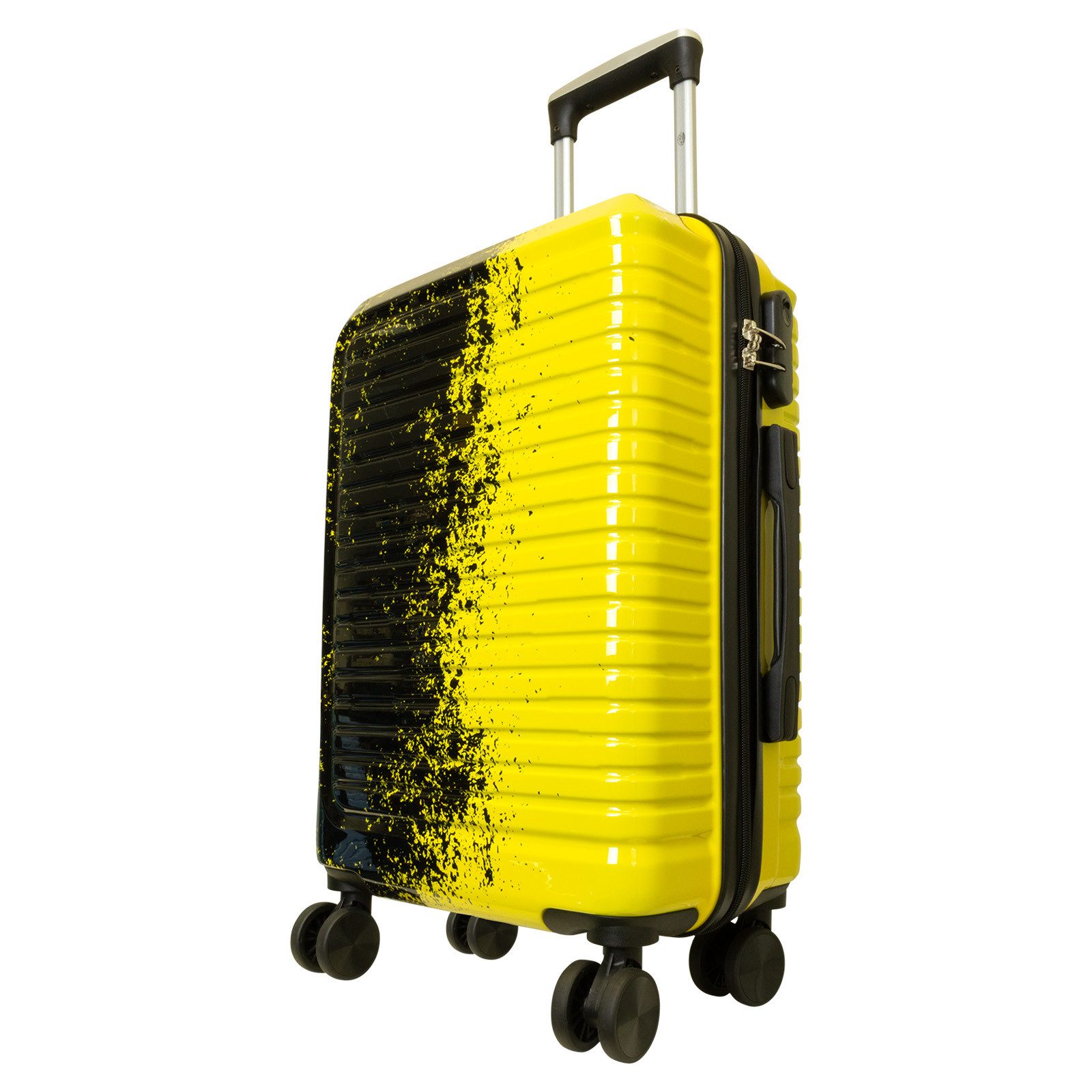 Trendyshop365 Hartschalen-Trolley Sierra, 5 Farben, 3 Größen, Reisekoffer mit, 4 Rollen, Zahlenschloss, Doppelrollen, 2 Tragegriffe