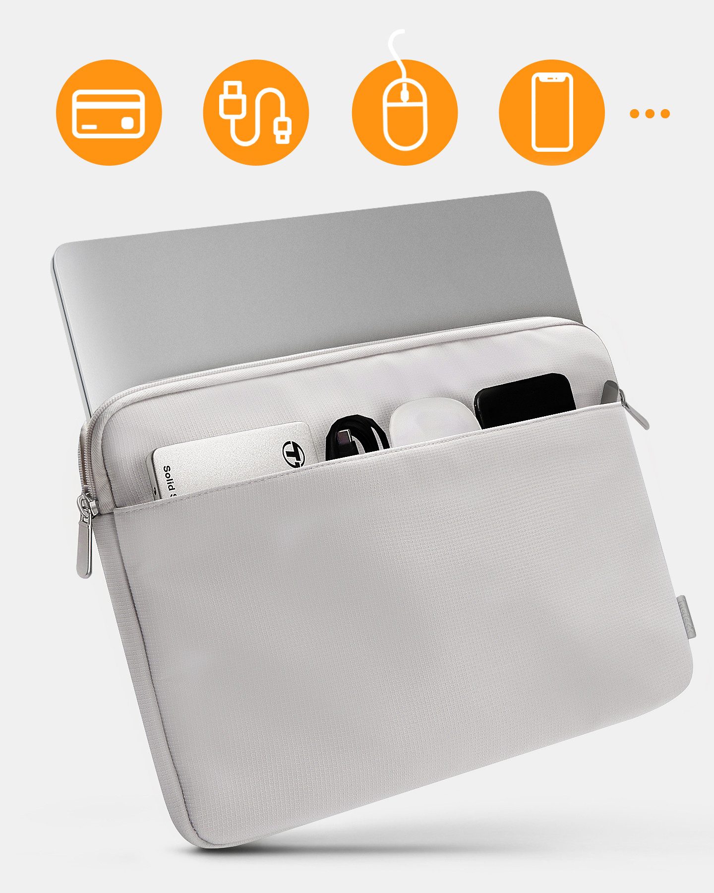 Inateck Laptop-Hülle Laptoptasche, für 15 Zoll MacBook Air M5 M4, 14 Zoll Laptop