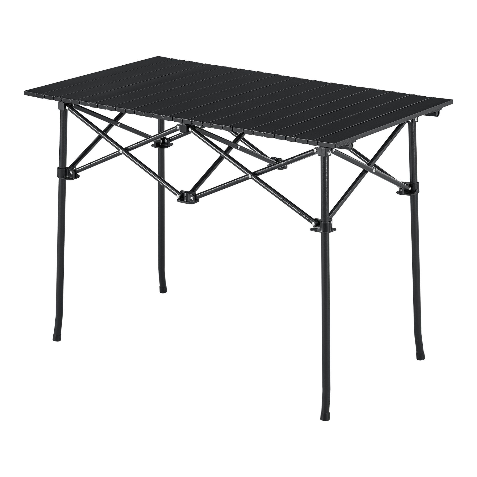 en.casa Klapptisch, »Castilenti« Aluminium 94 x 55 x 68 cm Schwarz