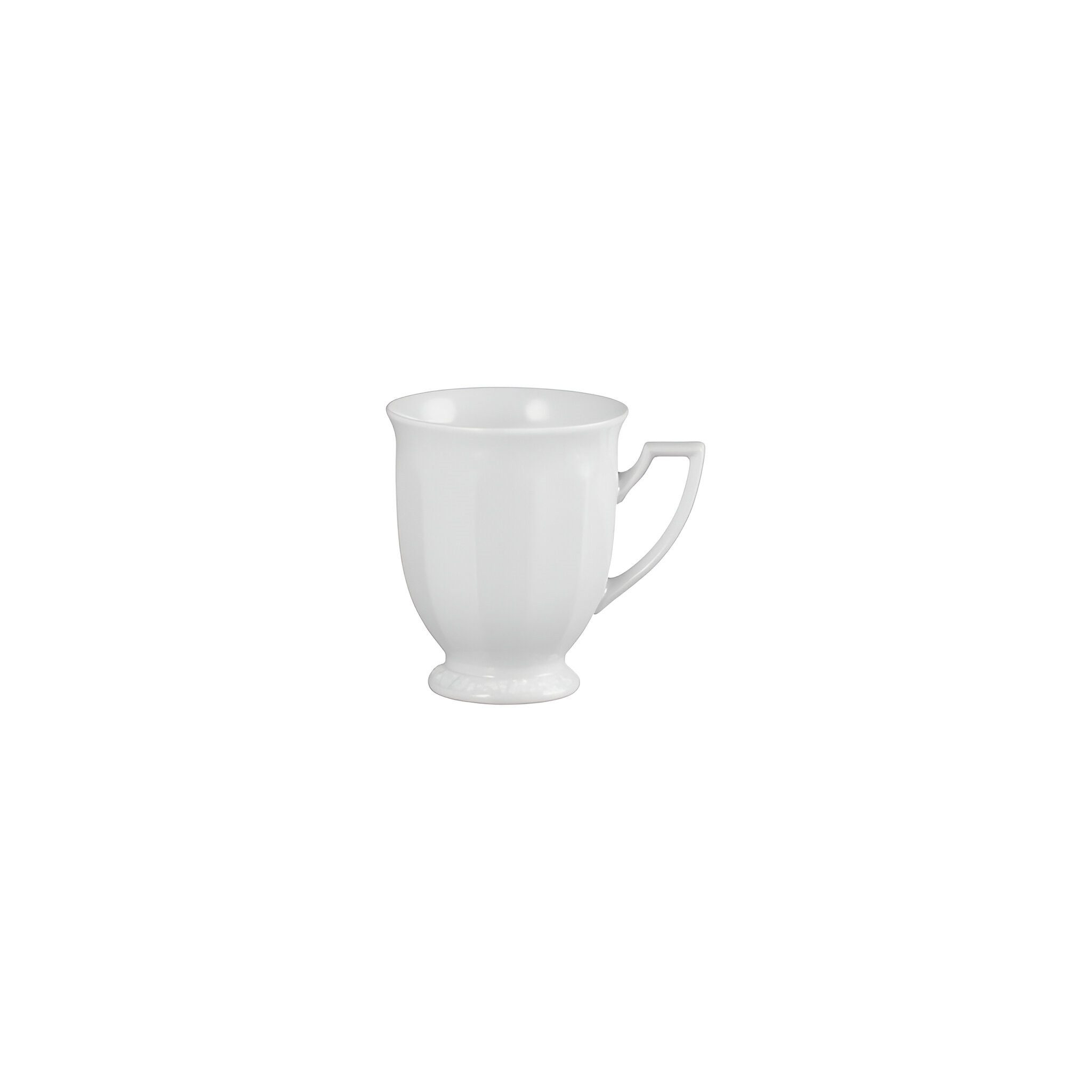 Rosenthal Becher Becher mit Henkel - Rosenthal Maria Weiss, Porzellan, Lebensmittelkontaktsicher + Mikrowellengeeignet + Spülmaschinenfest